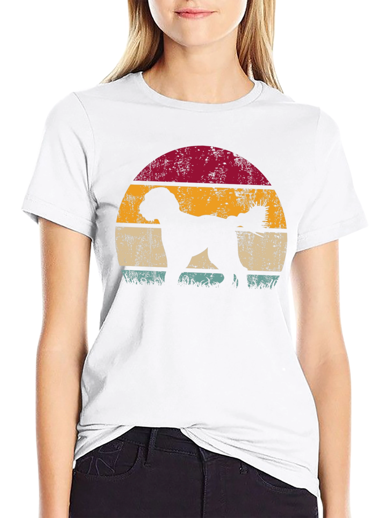 Retro Dog Sunset T-Shirt