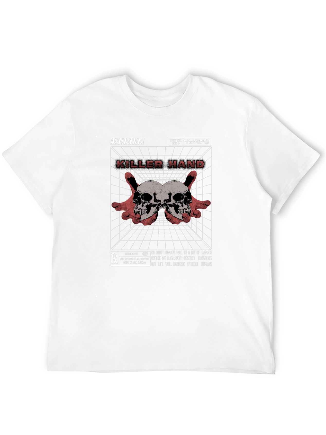 Killer Hand Graphic Print Black T-Shirt