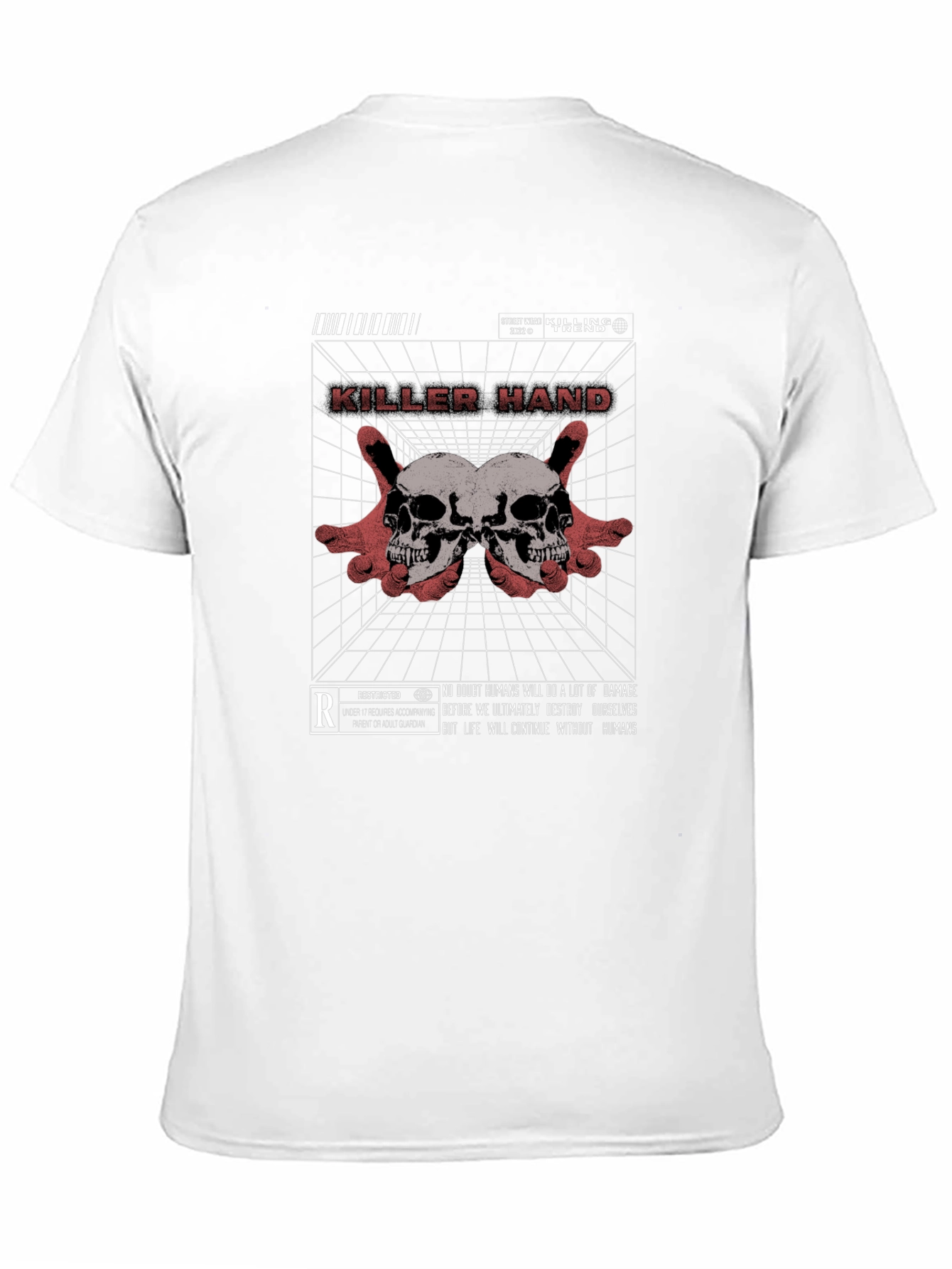 Killer Hand Graphic Print Black T-Shirt
