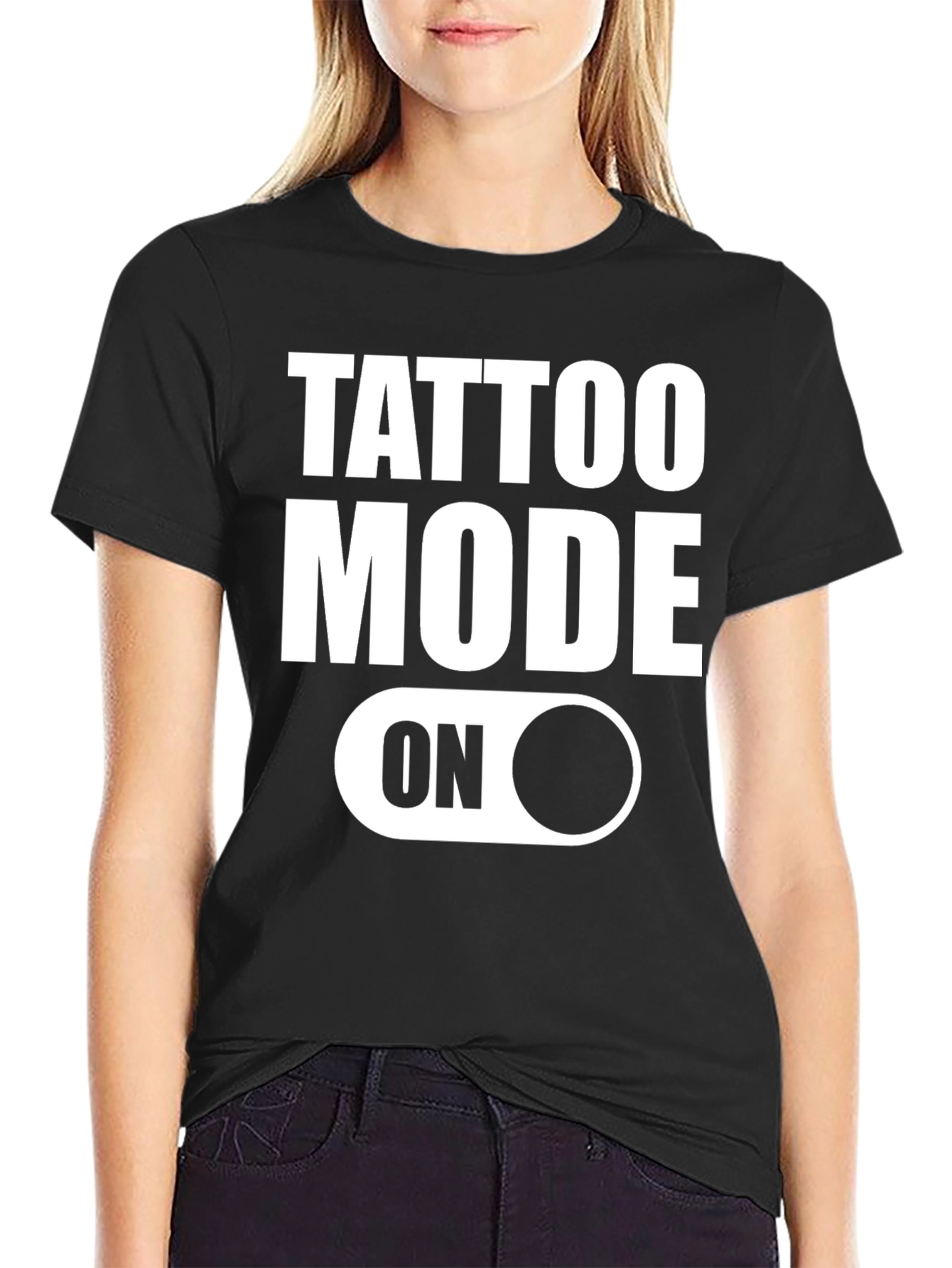 Tattoo Mode On Graphic Tee - Black