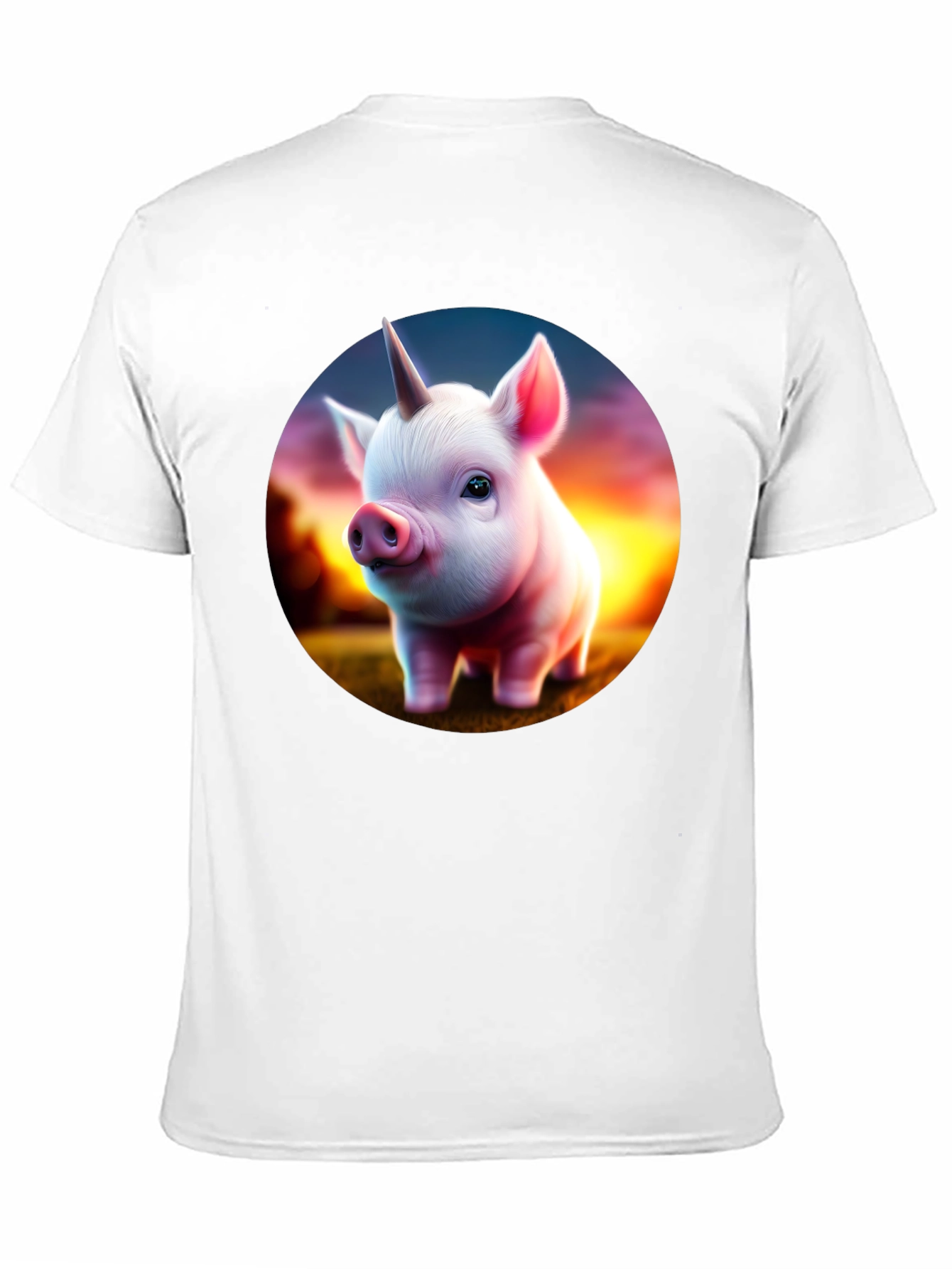 Unicorn Piglet Graphic T-Shirt - Black