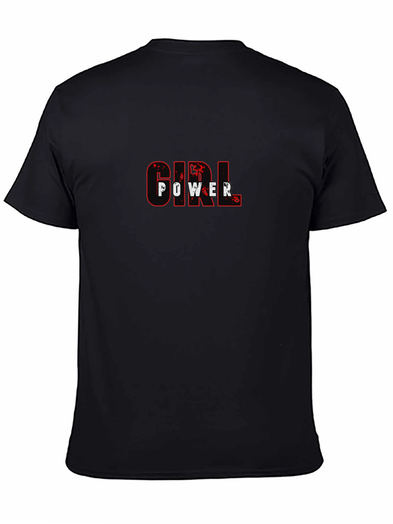 Girl Power Tee - Black Cotton Graphic Print