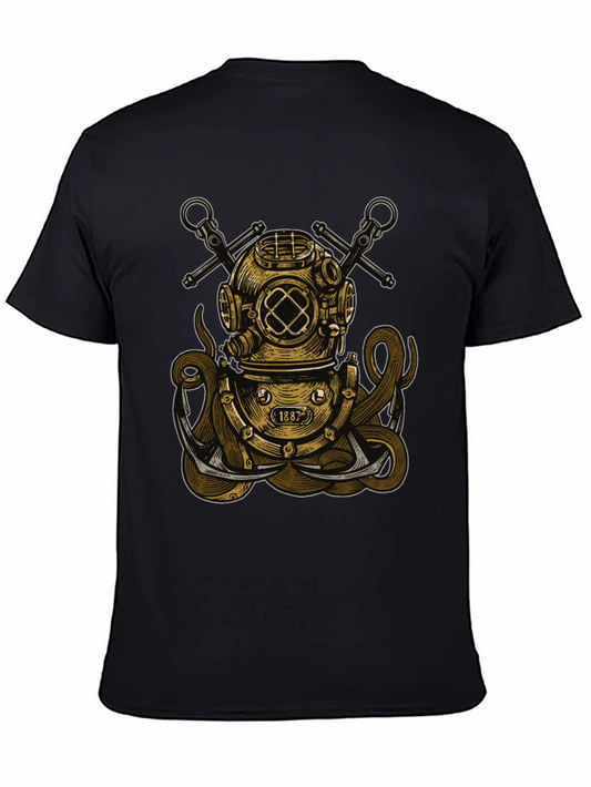 Vintage Diver Helmet Octopus T-Shirt