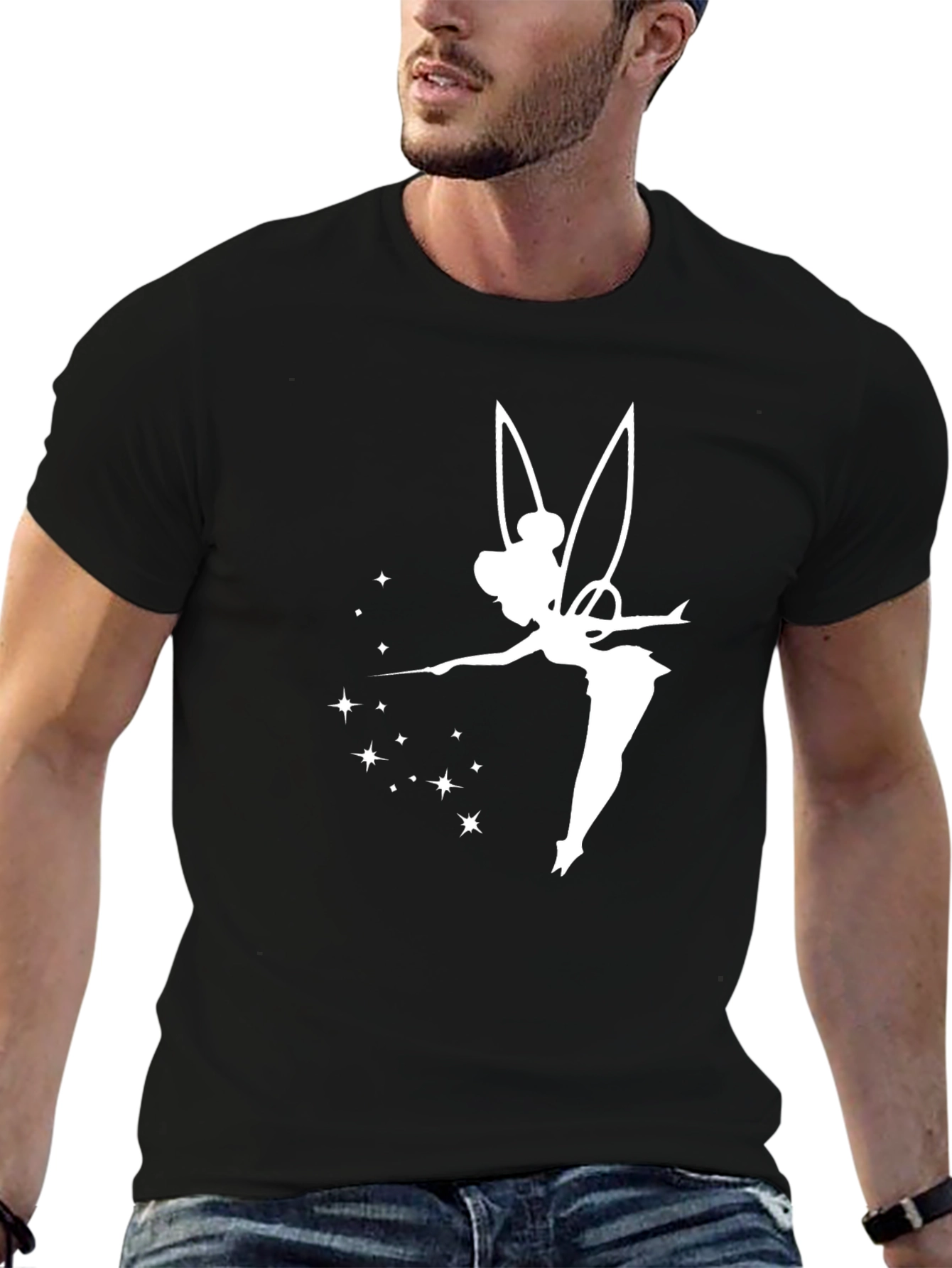 Tinkerbell Graphic T-Shirt - Black Cotton Tee