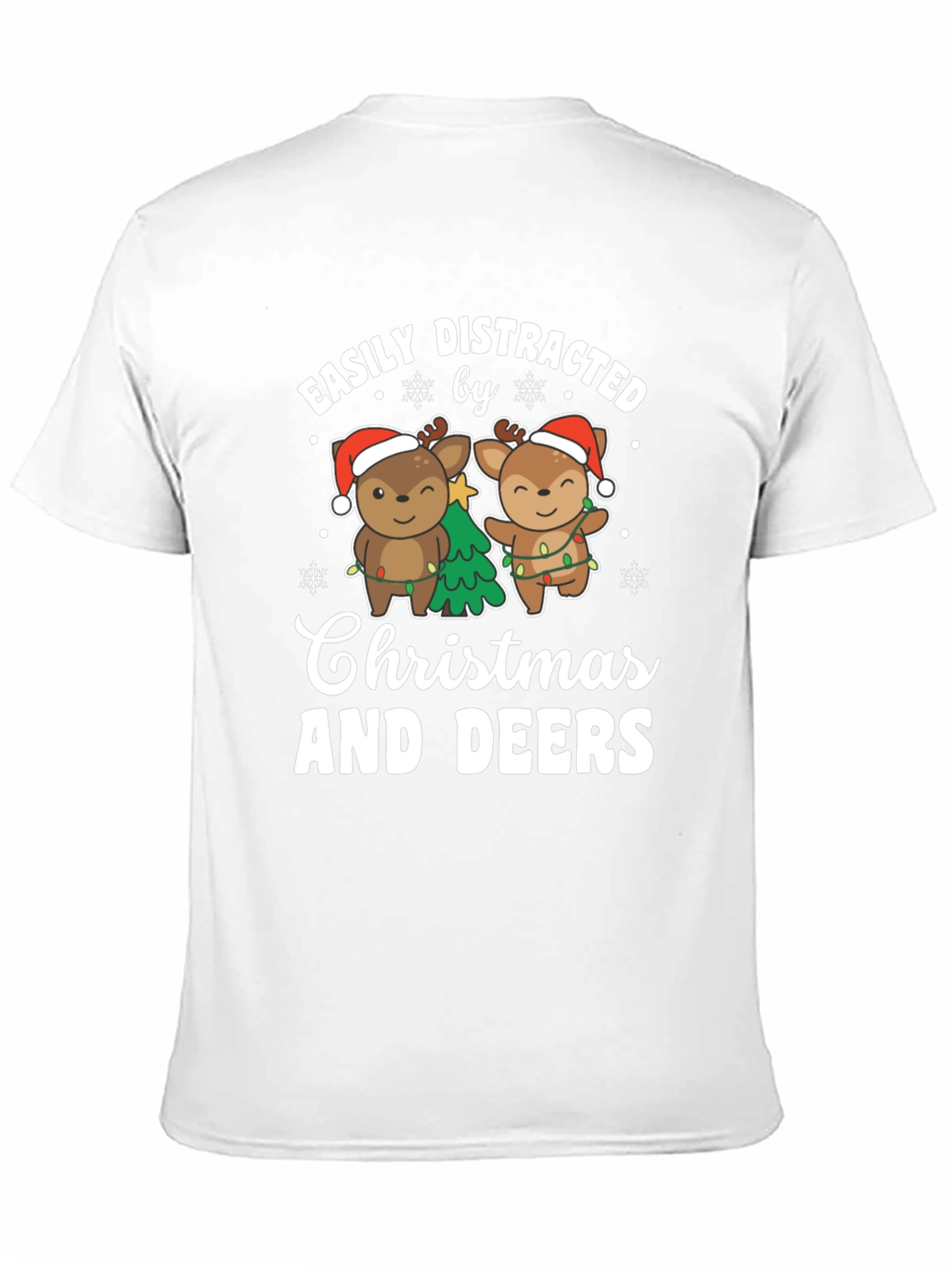 Easily Distracted by Christmas and Deers T-Shirt