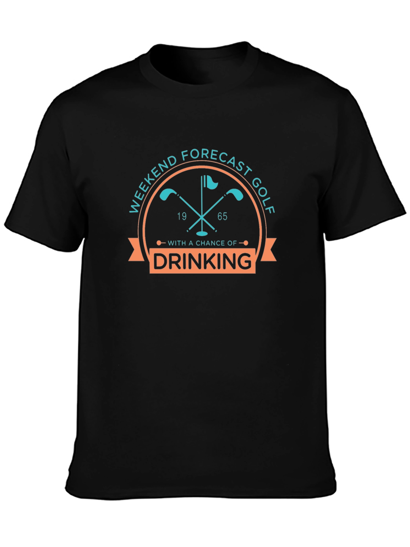 Golf Weekend Forecast Drinking Funny Graphic Tee