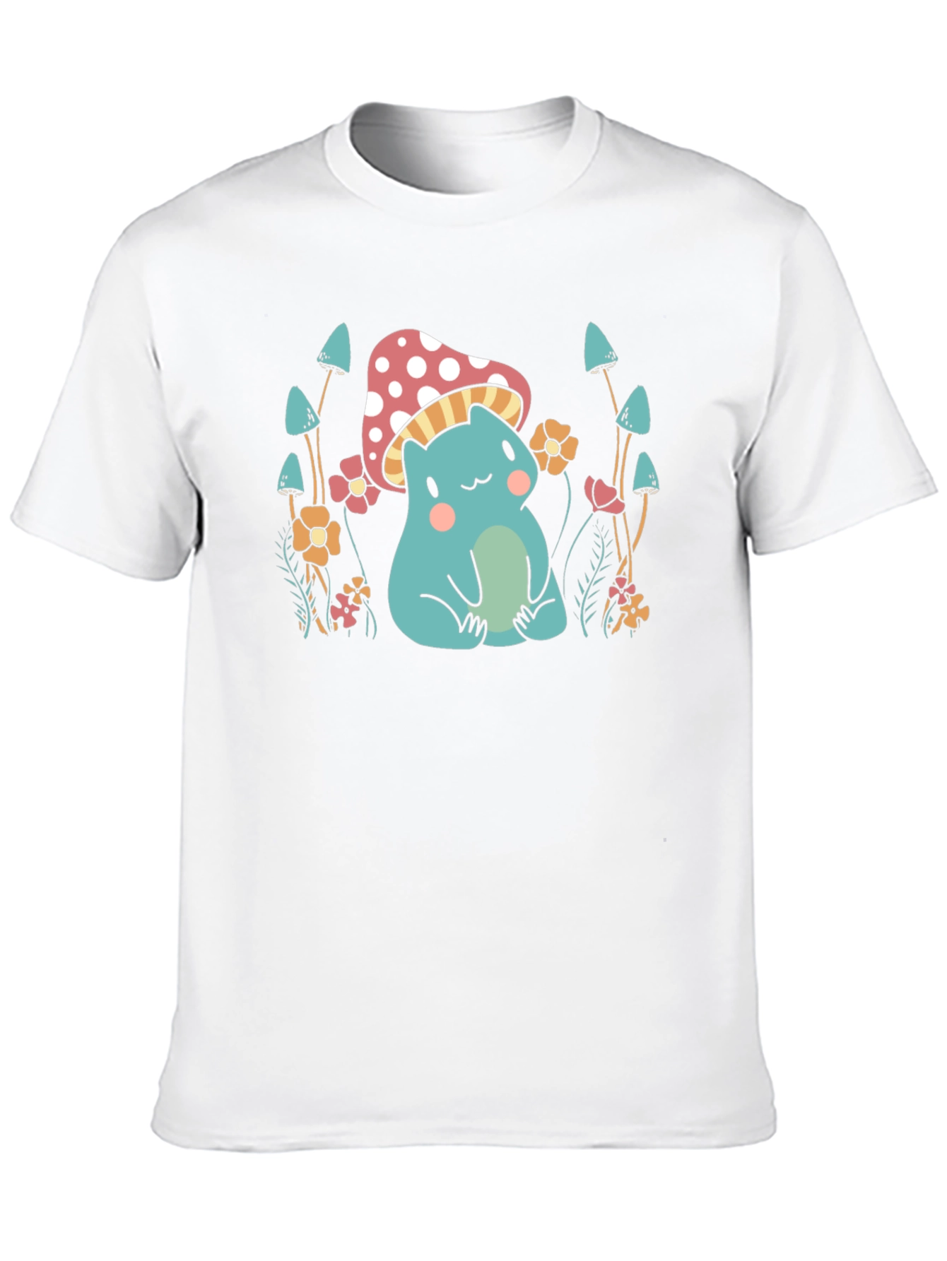 Cute Mushroom Frog Graphic Tee