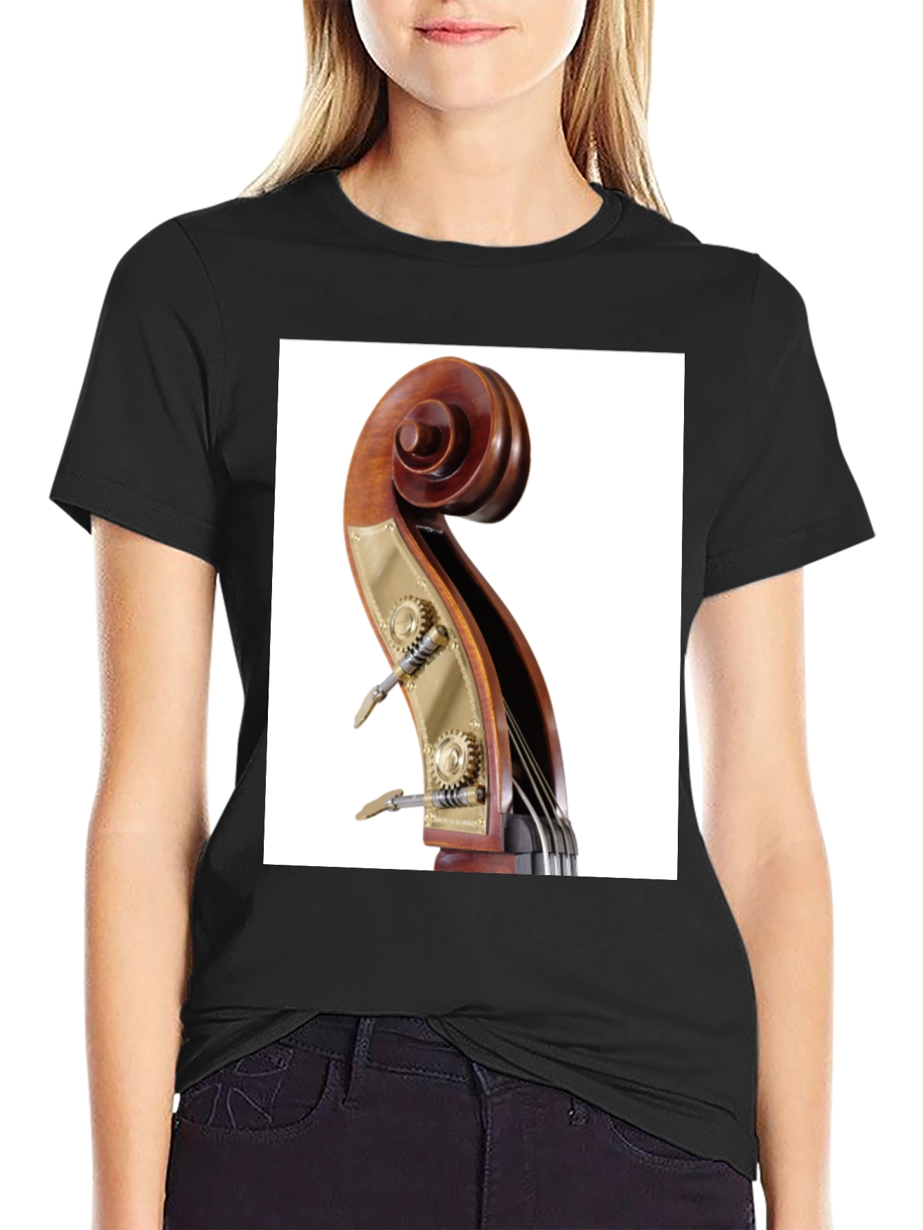 Bass Scroll T-Shirt: Music Lovers Tee