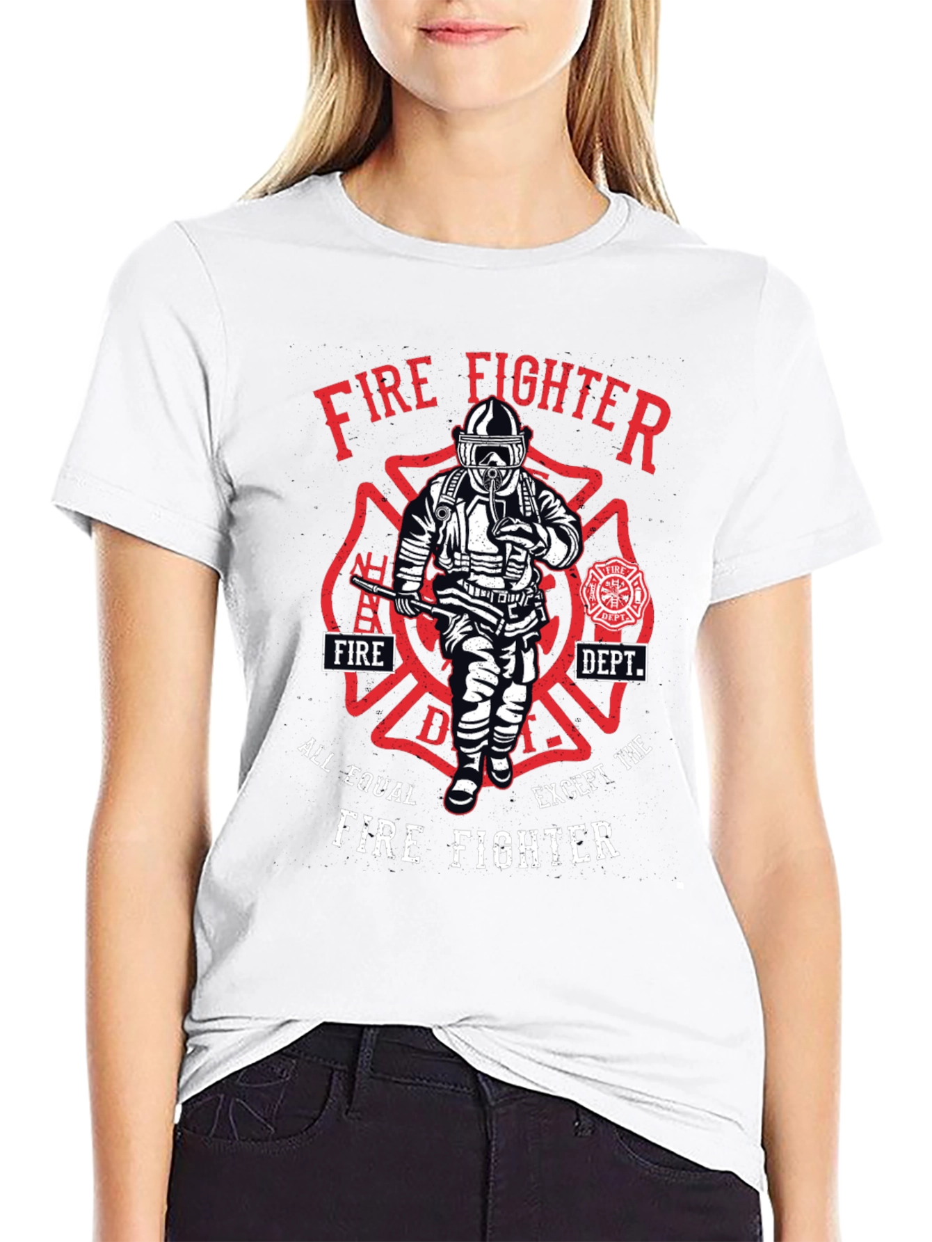 Firefighter Graphic T-Shirt - All Equal Except