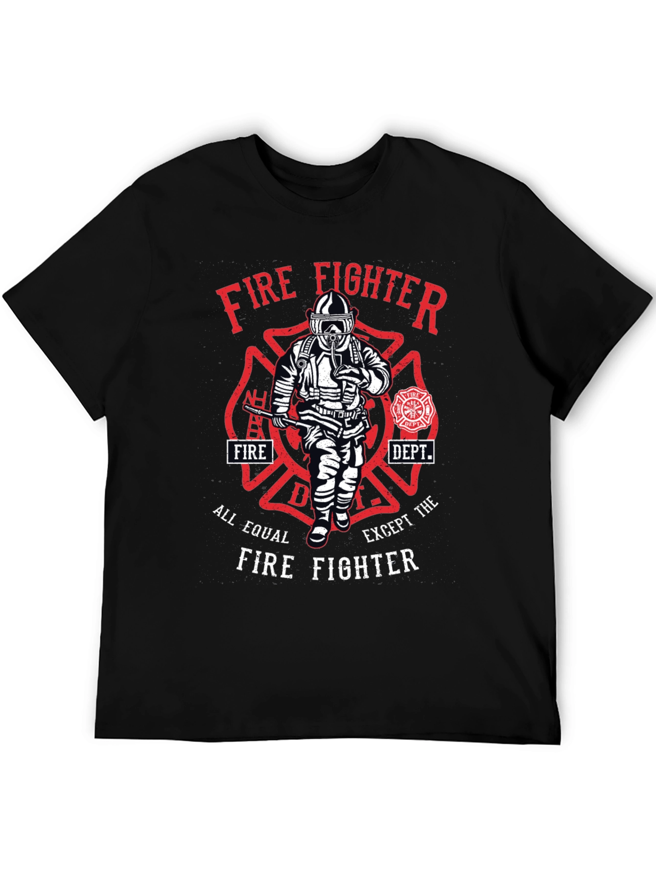 Firefighter Graphic T-Shirt - All Equal Except