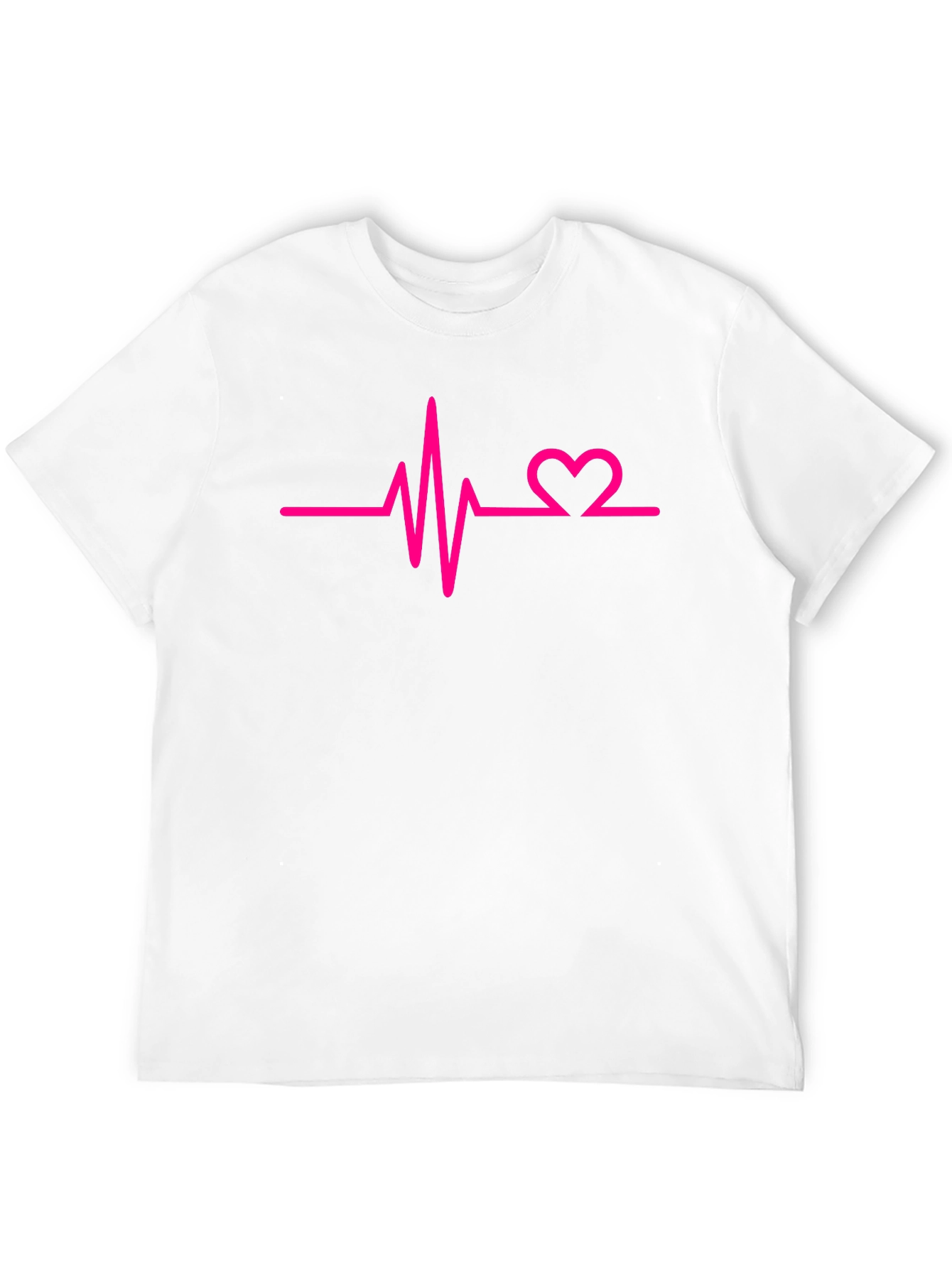 Heartbeat Graphic Tee - Black Cotton Casual