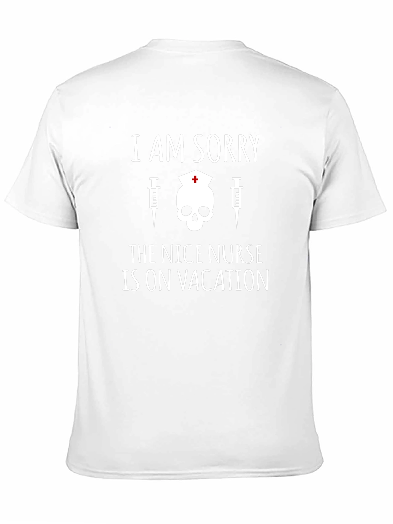 Funny Nurse Vacation T-Shirt - Skull Graphic Tee