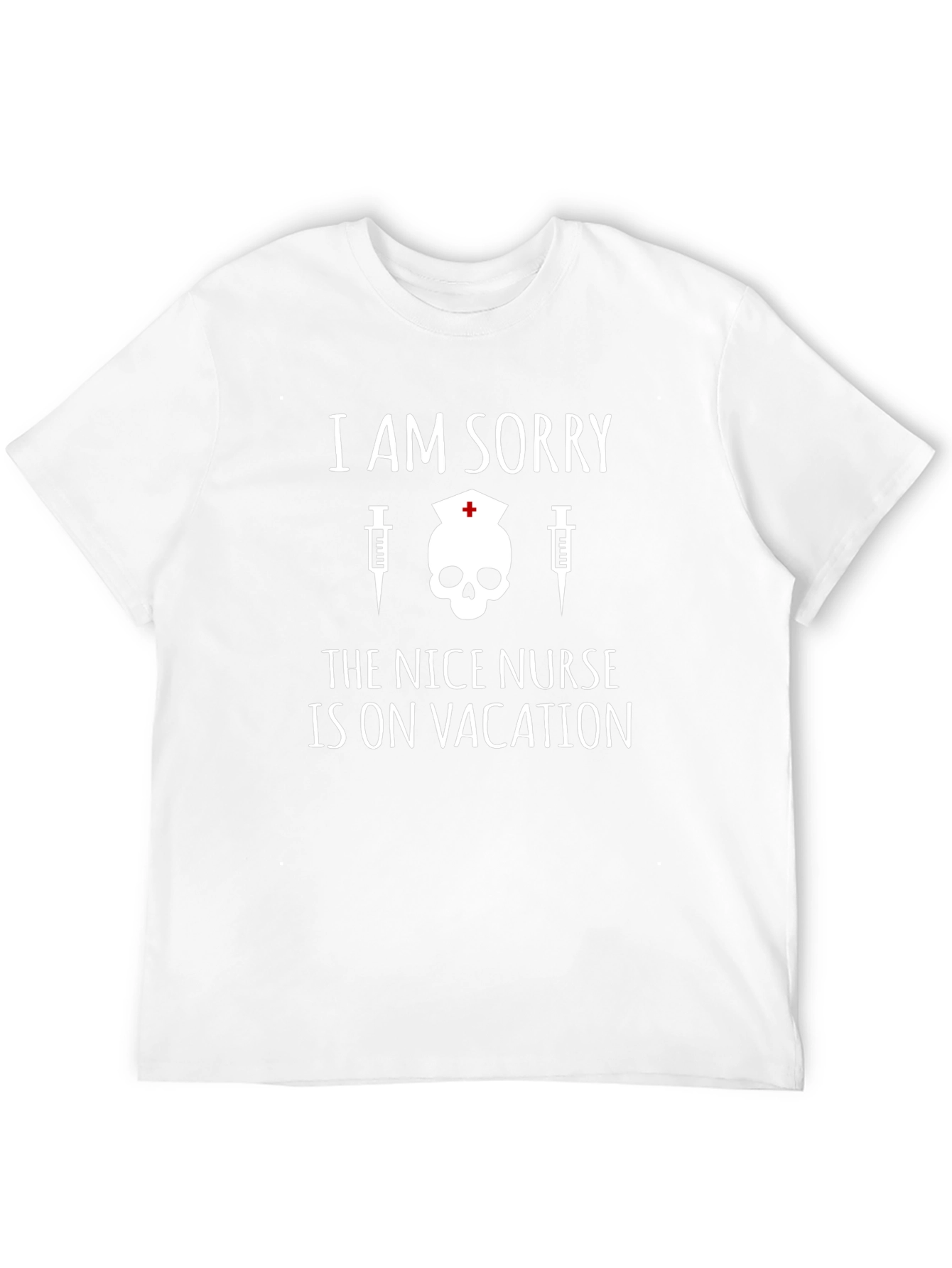 Funny Nurse Vacation T-Shirt - Skull Graphic Tee