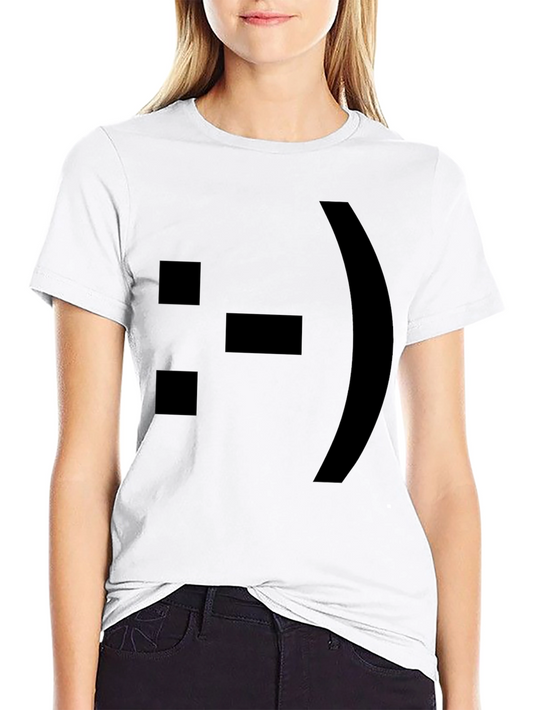 Black ASCII Emoticon T-Shirt