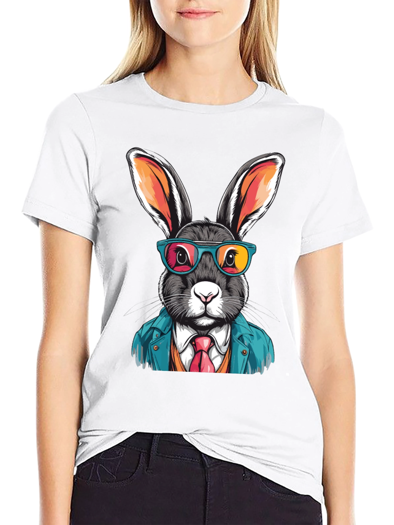 Dapper Bunny T-Shirt - Cool Rabbit Design