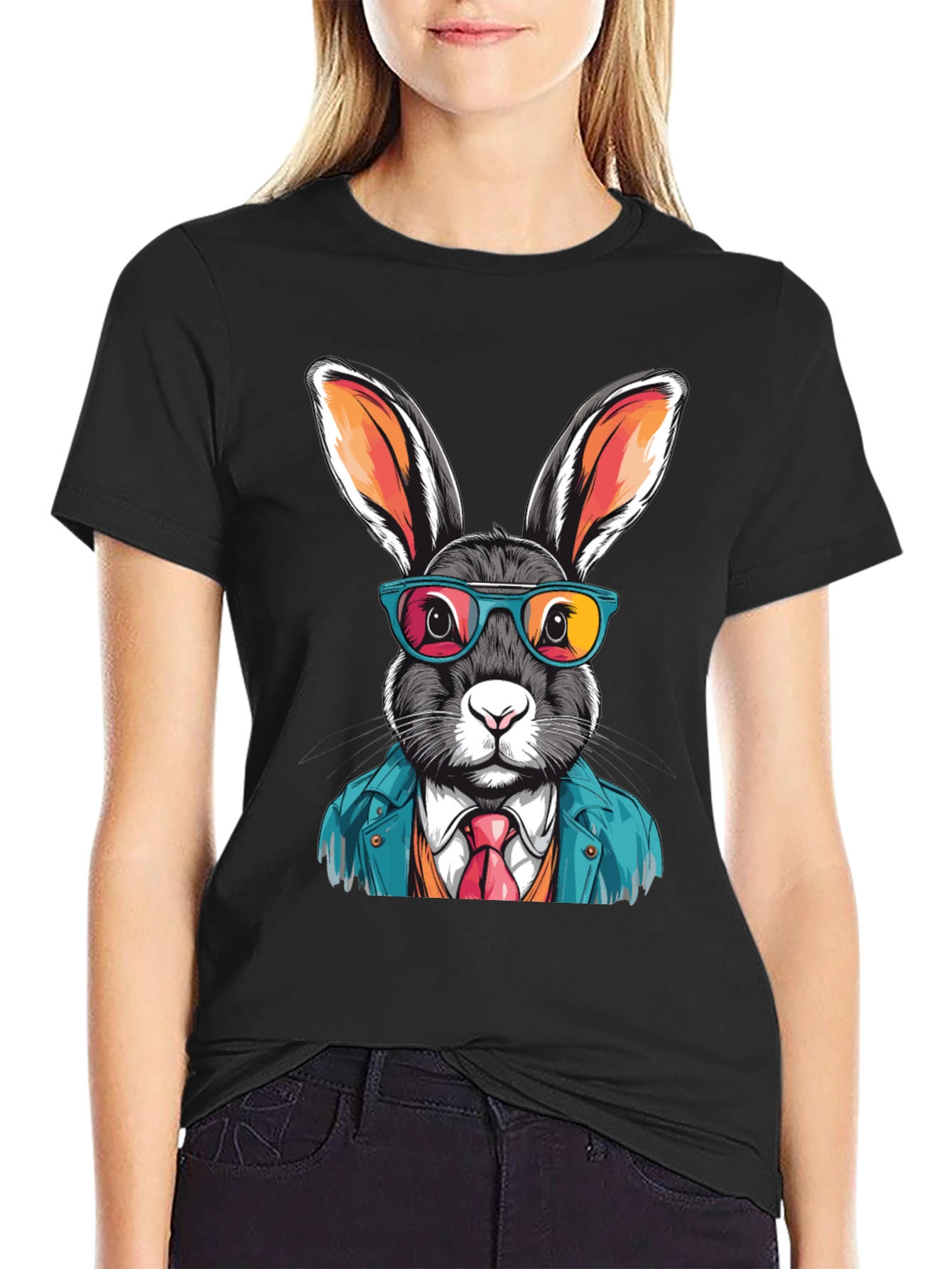 Dapper Bunny T-Shirt - Cool Rabbit Design