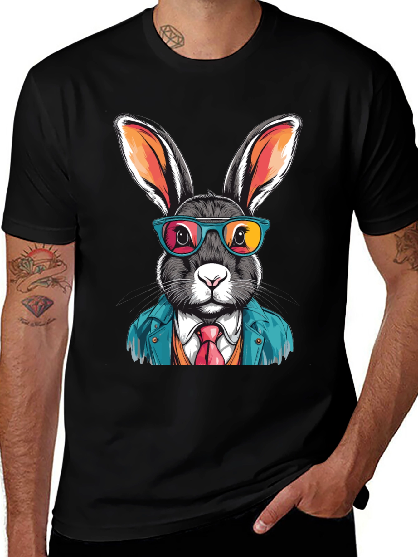 Dapper Bunny T-Shirt - Cool Rabbit Design
