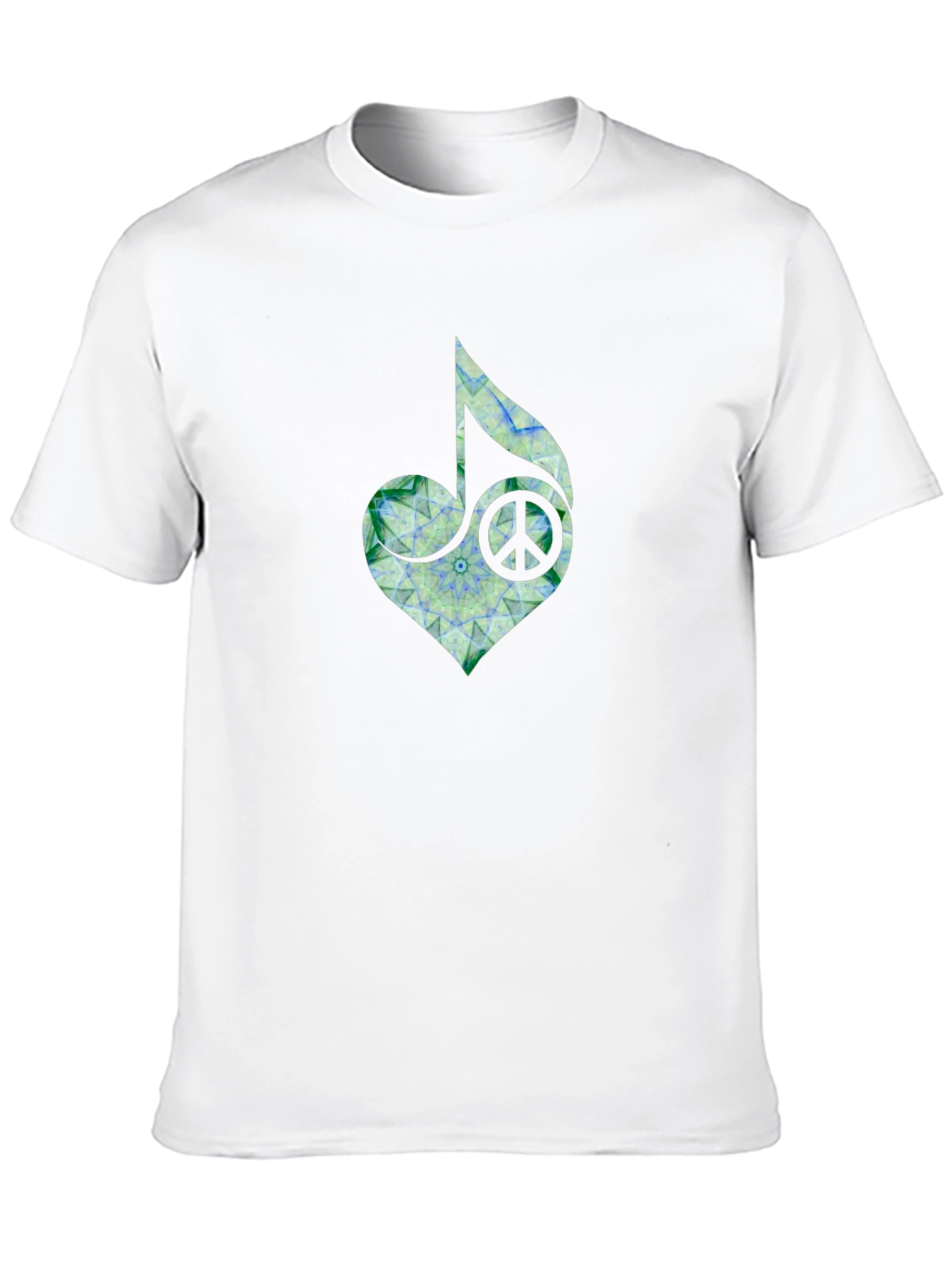 Peace Heart Music Note T-Shirt - Black