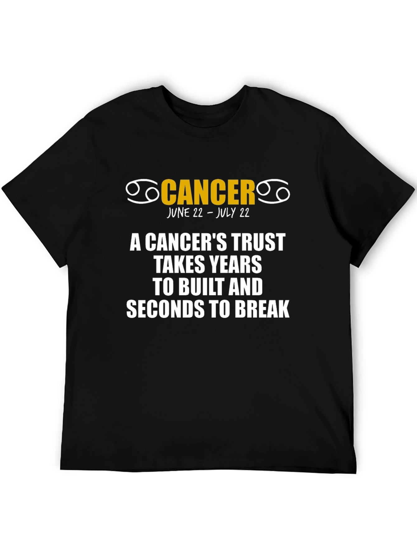 Cancer Zodiac T-Shirt: June 22 - July 22