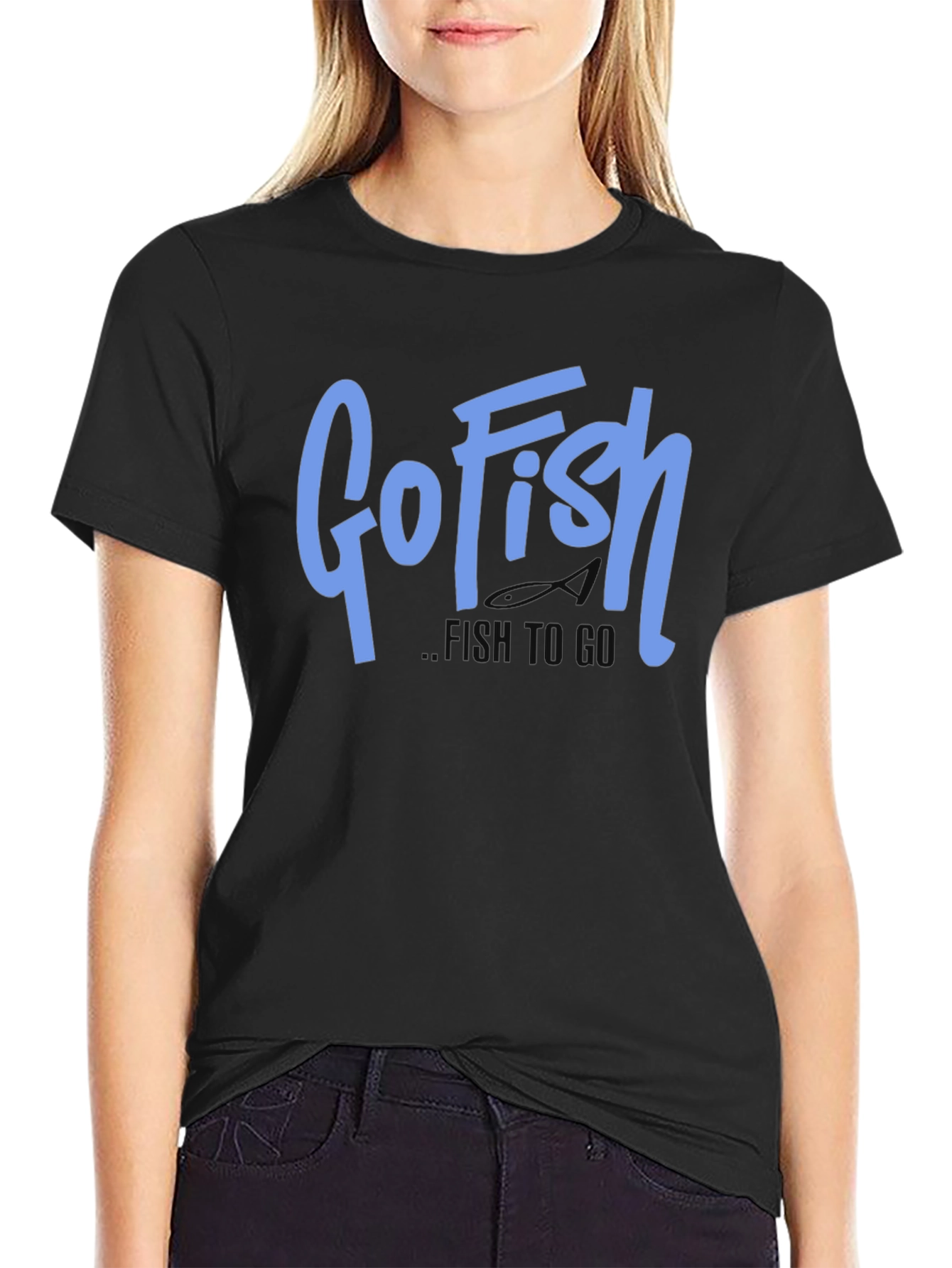 Go Fish Mens Black Graphic Tee