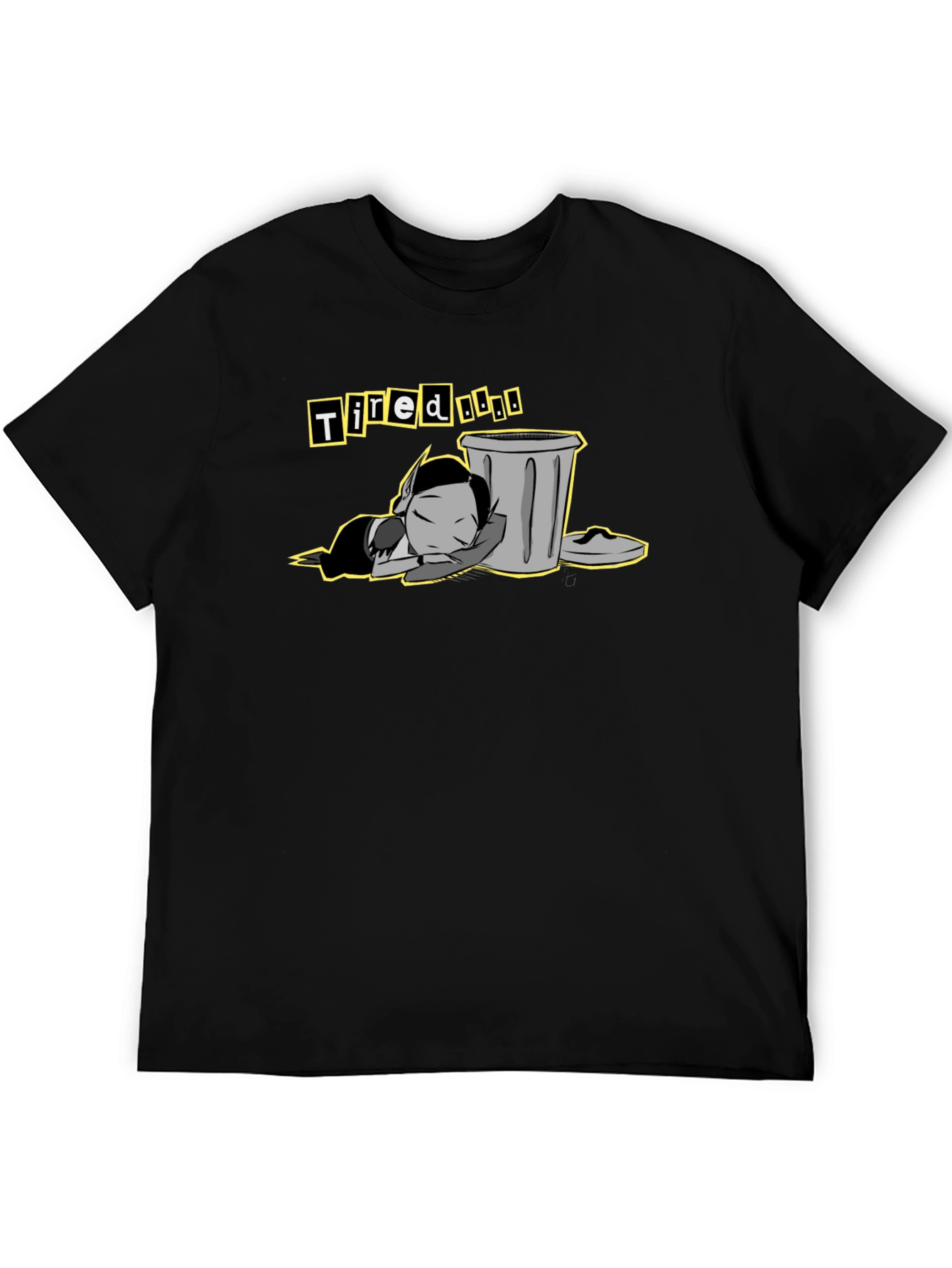 Tired Meme T-Shirt - Black Cotton Tee