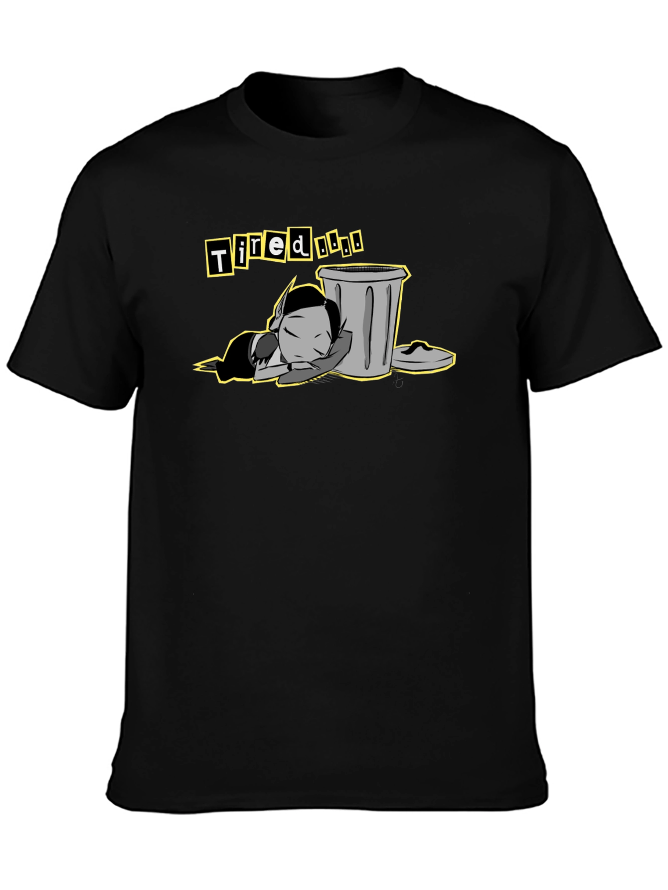 Tired Meme T-Shirt - Black Cotton Tee