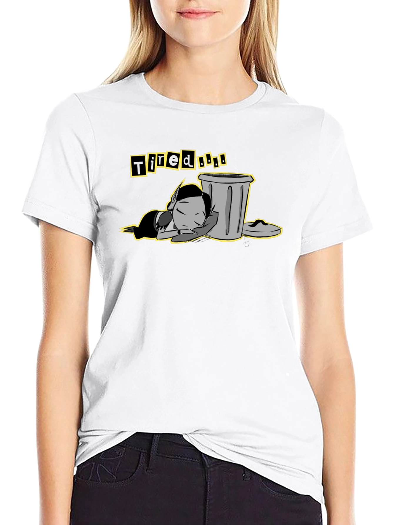 Tired Meme T-Shirt - Black Cotton Tee