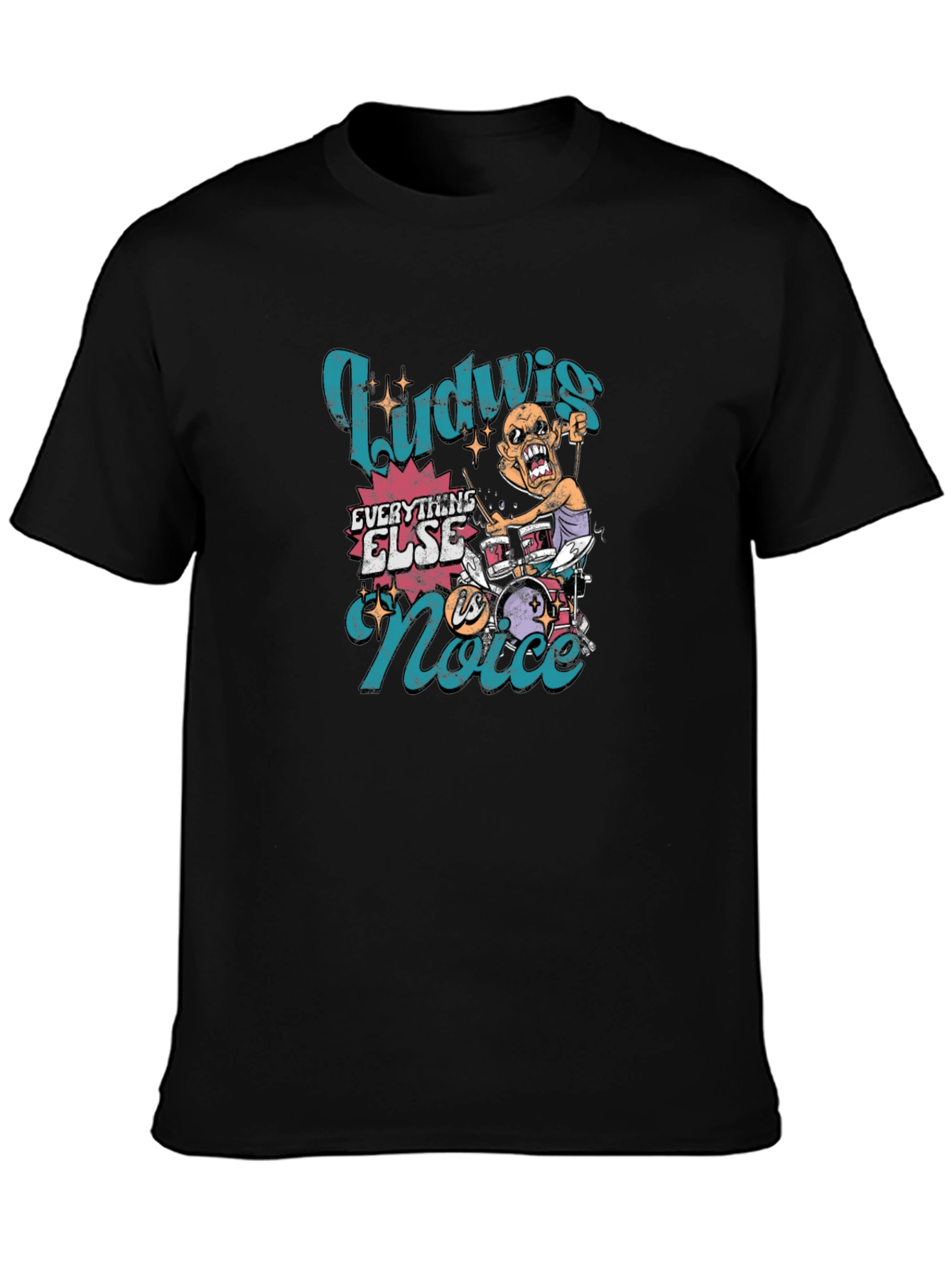 Ludwig Drummer Graphic Tee - Rock and Roll Style