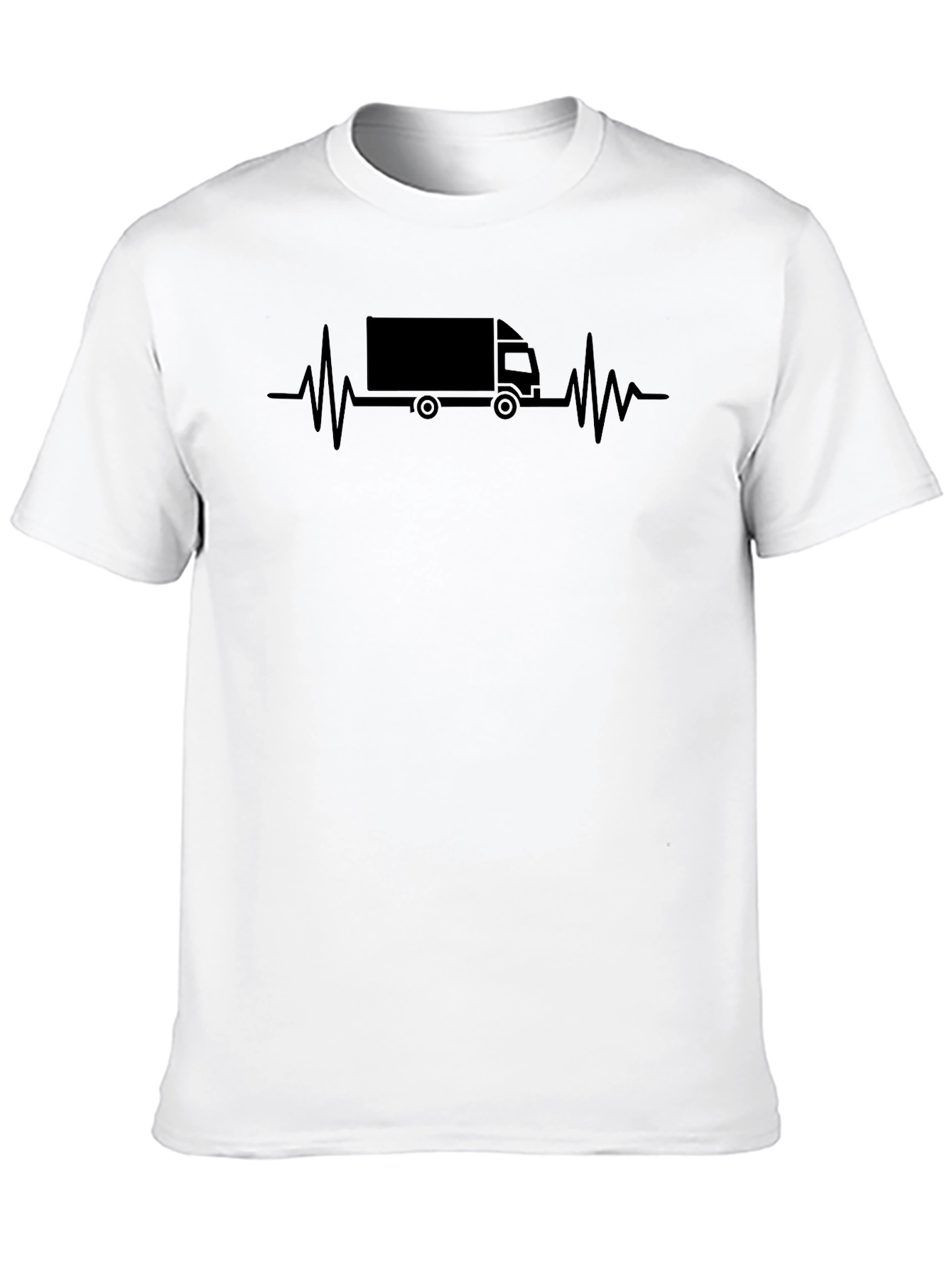 Trucking Heartbeat T-Shirt - Black
