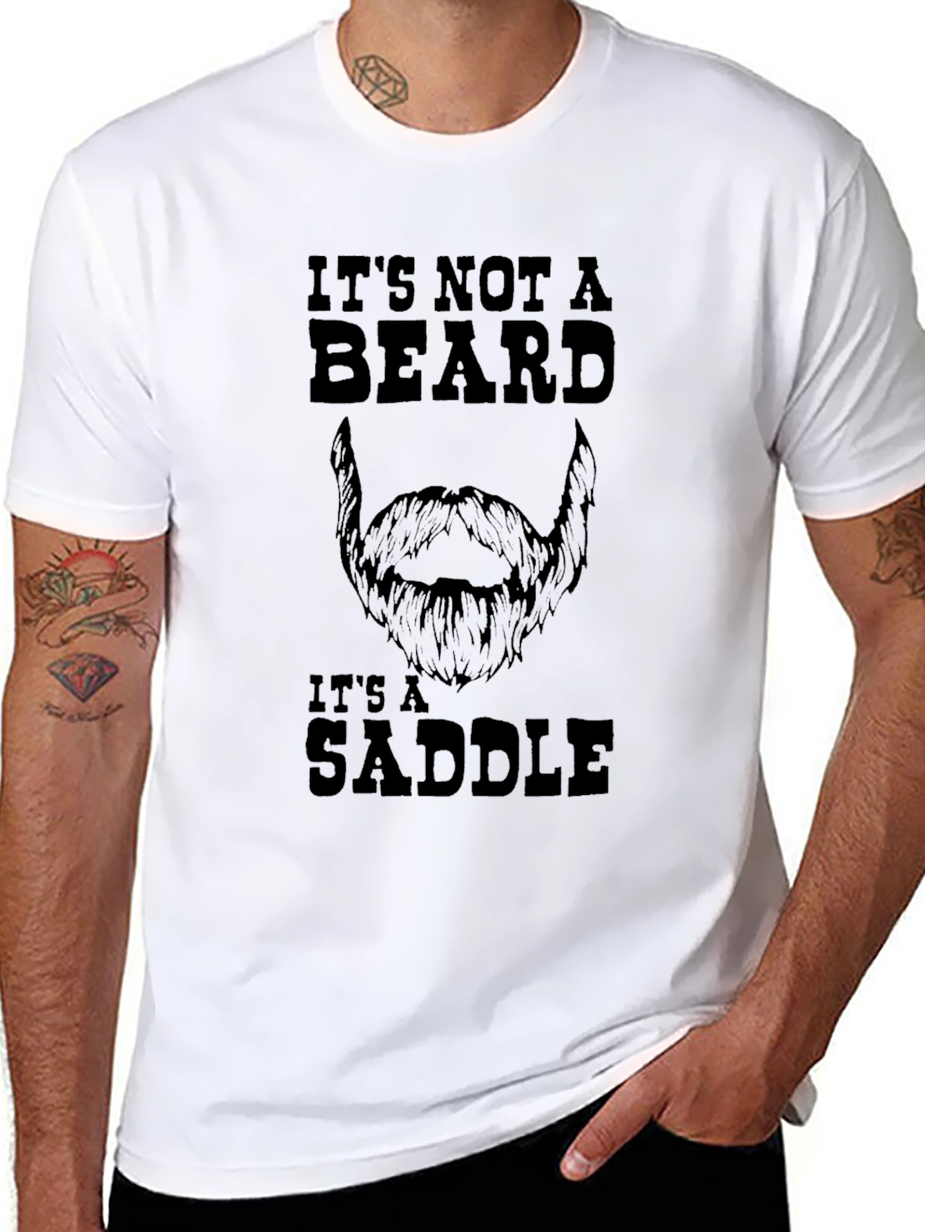Its Not a Beard Its a Saddle Graphic T-Shirt