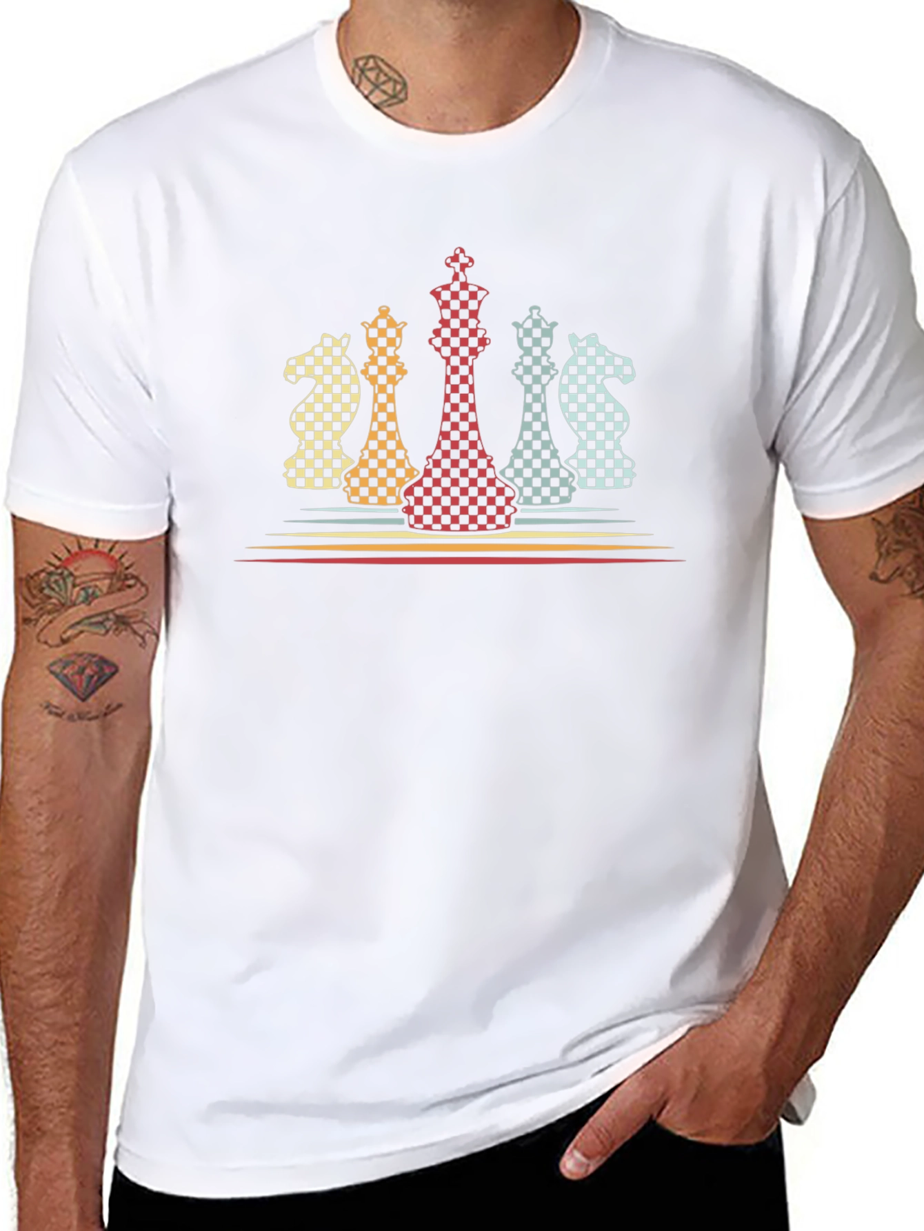 Chess Piece Graphic Tee - Retro Chess Player Shirt