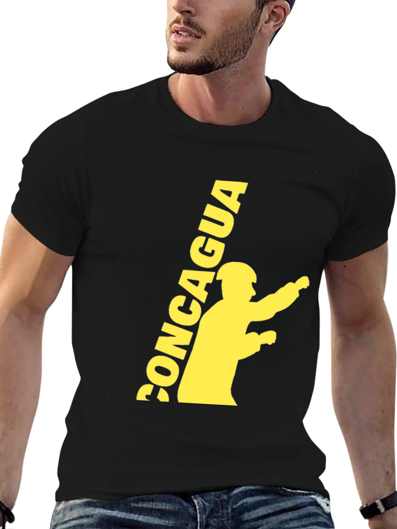 Black Tee with CONCAGUA Graphic