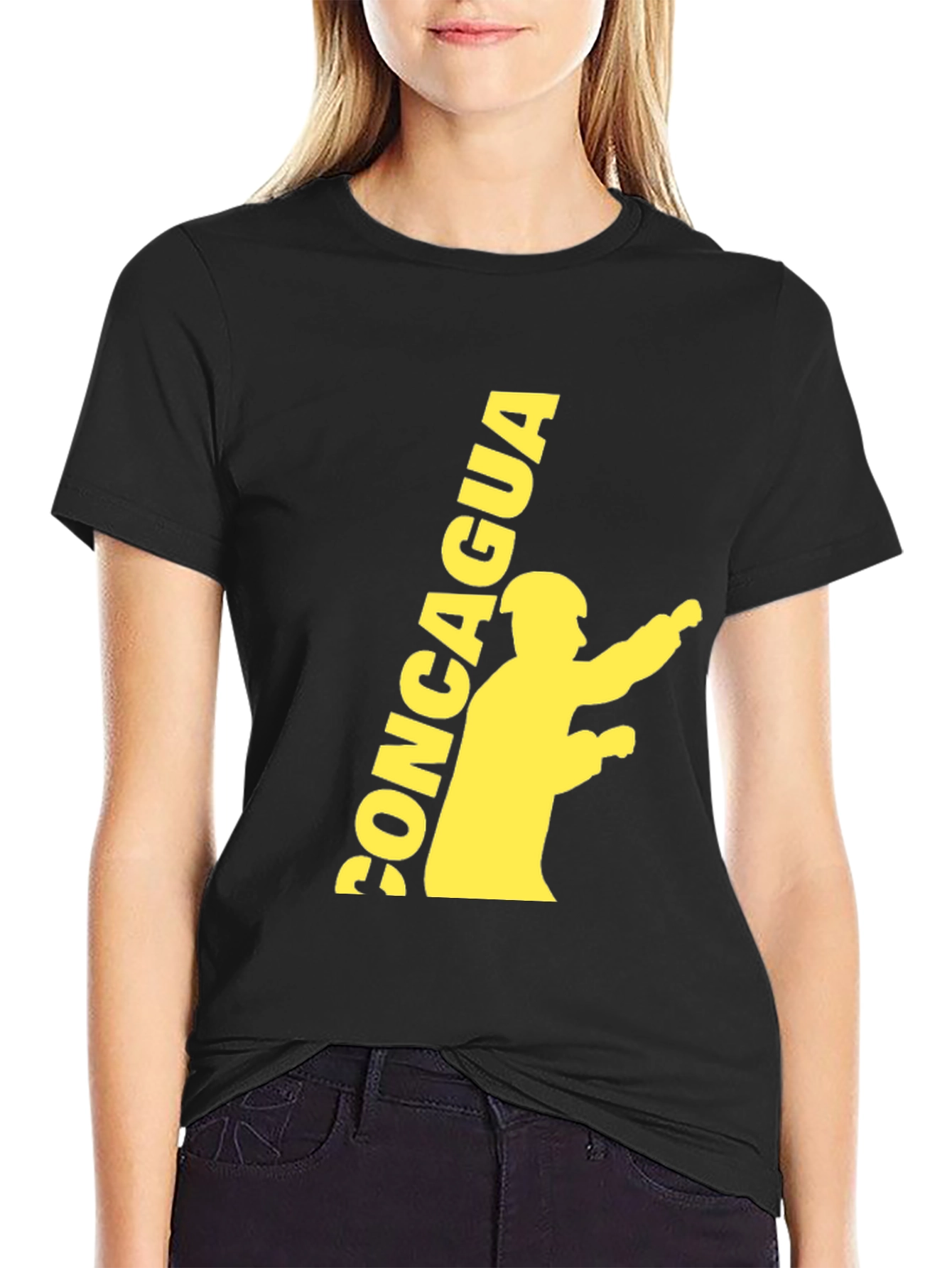 Black Tee with CONCAGUA Graphic