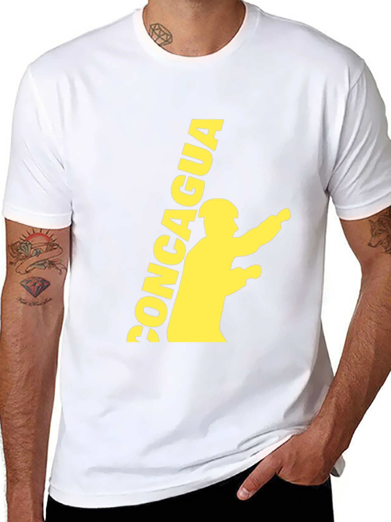 Black Tee with CONCAGUA Graphic