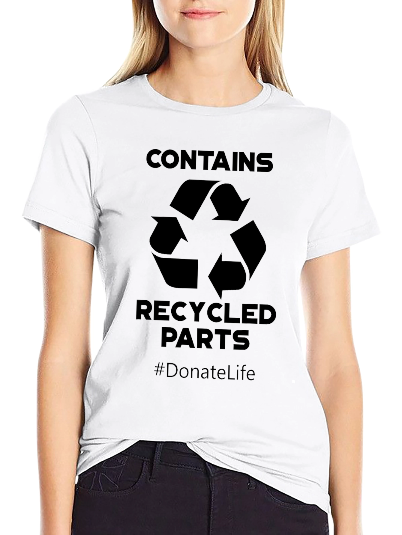 Contains Recycled Parts T-Shirt - Donate Life