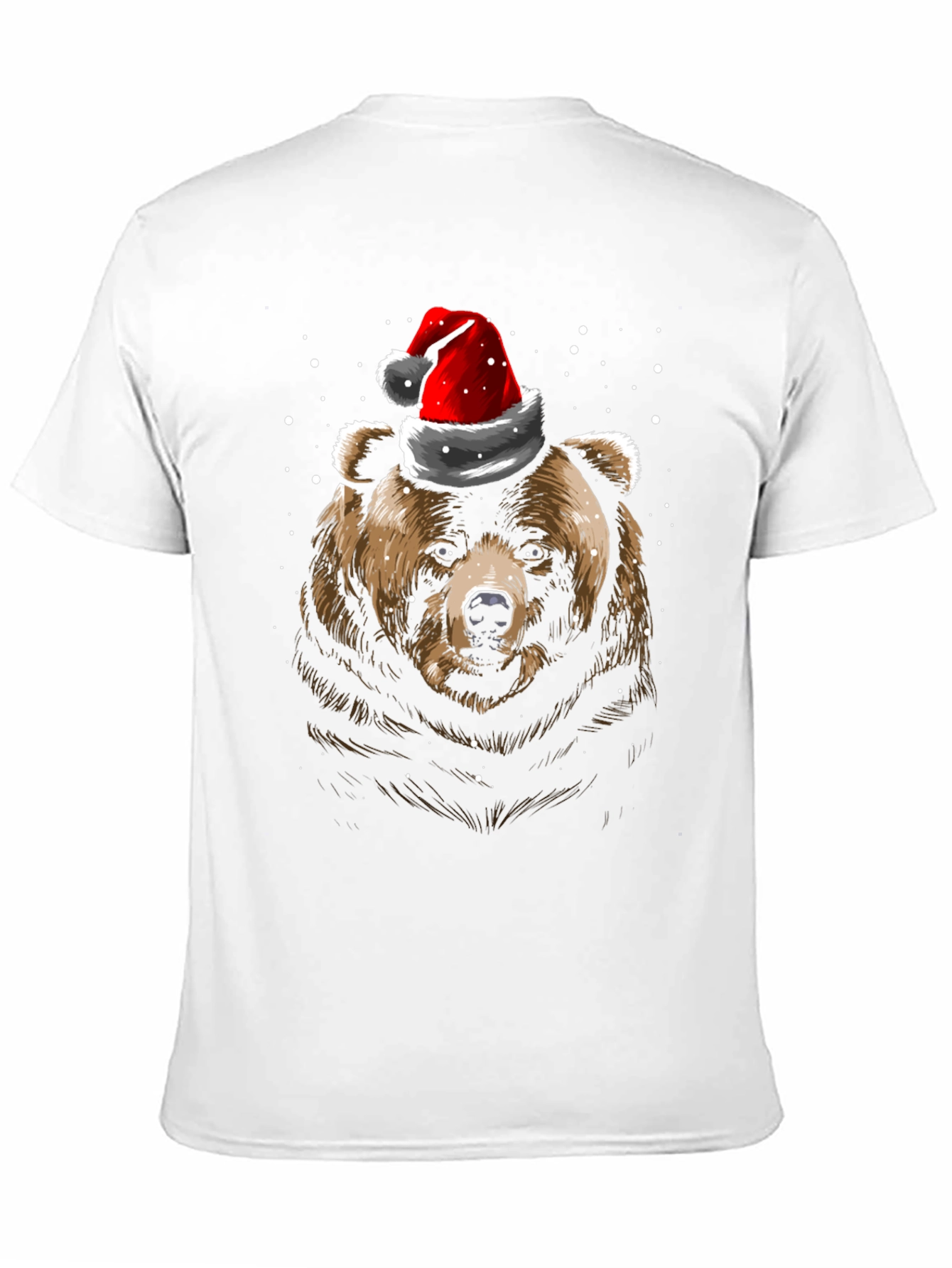 Bear in Santa Hat Christmas T-Shirt