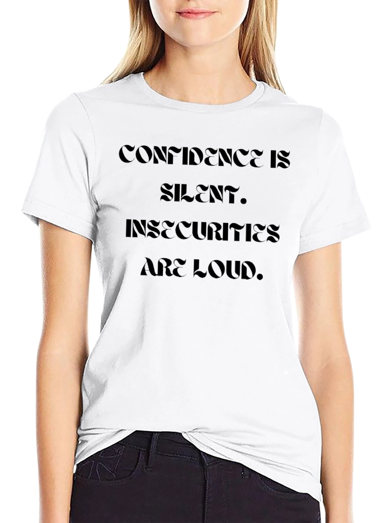 Confidence is Silent Black Graphic Tee