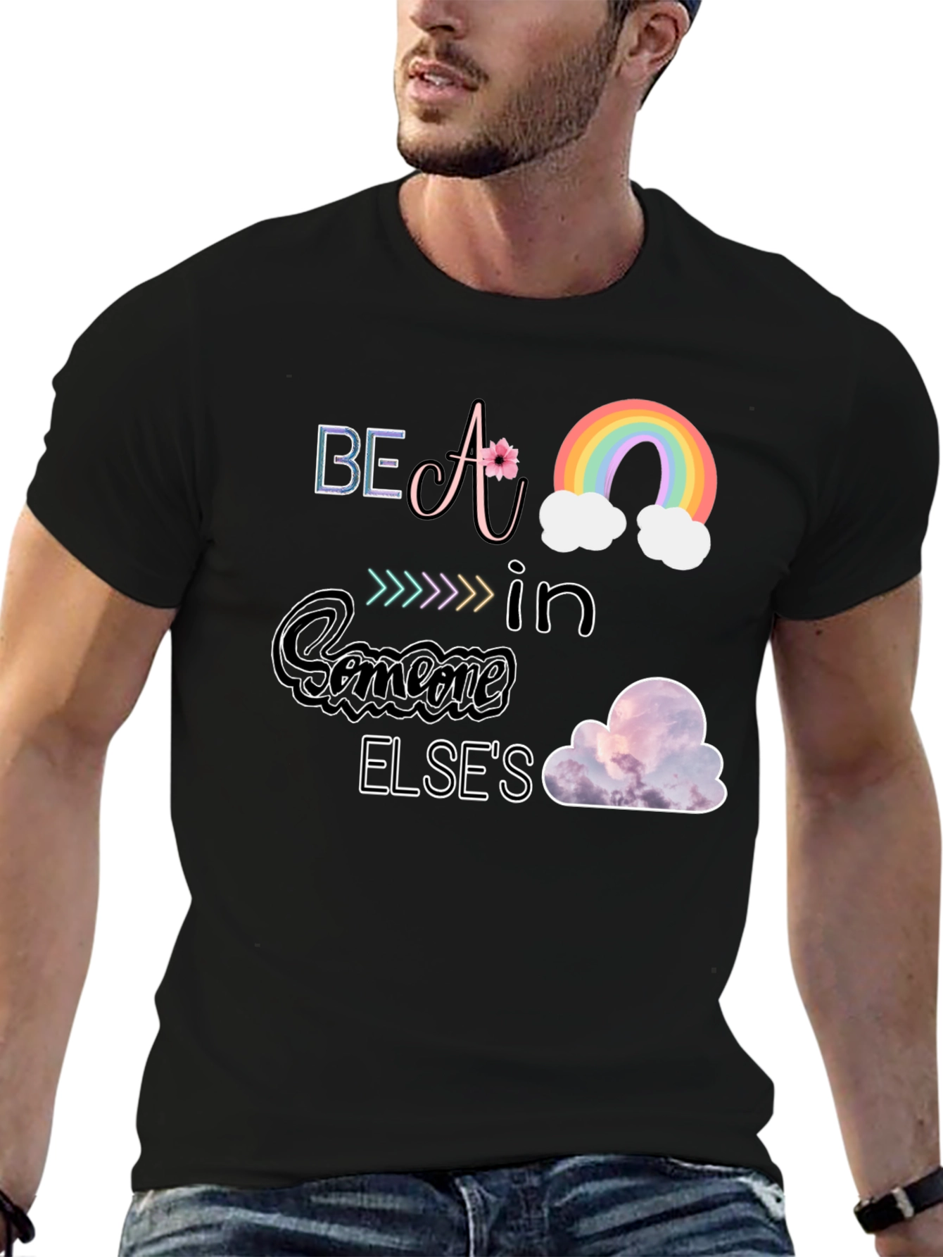 Inspirational Graphic T-Shirt - Be A Rainbow