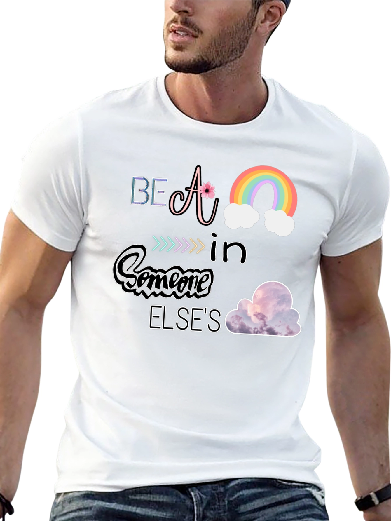 Inspirational Graphic T-Shirt - Be A Rainbow