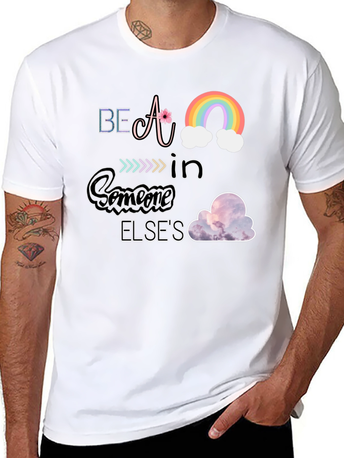 Inspirational Graphic T-Shirt - Be A Rainbow