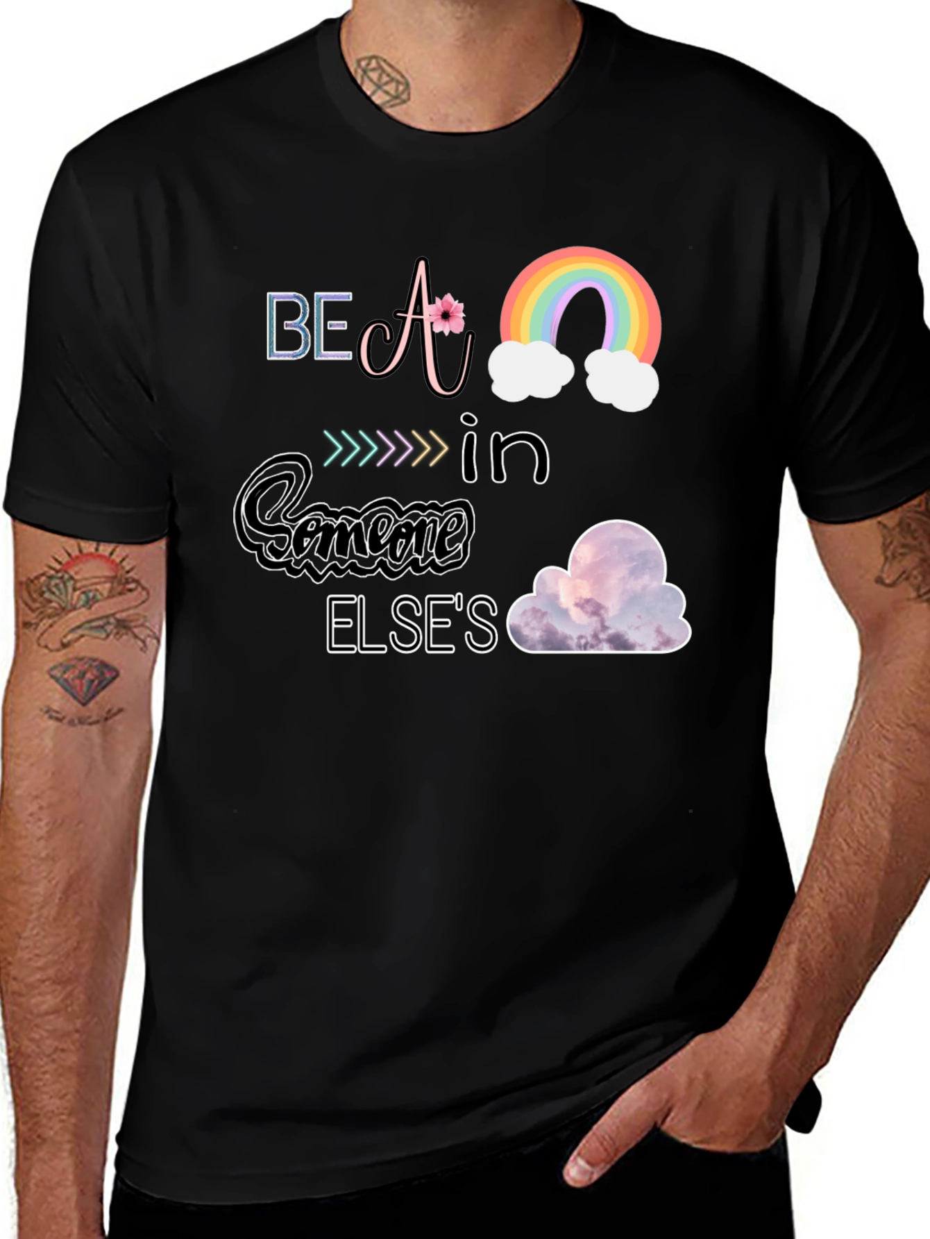 Inspirational Graphic T-Shirt - Be A Rainbow