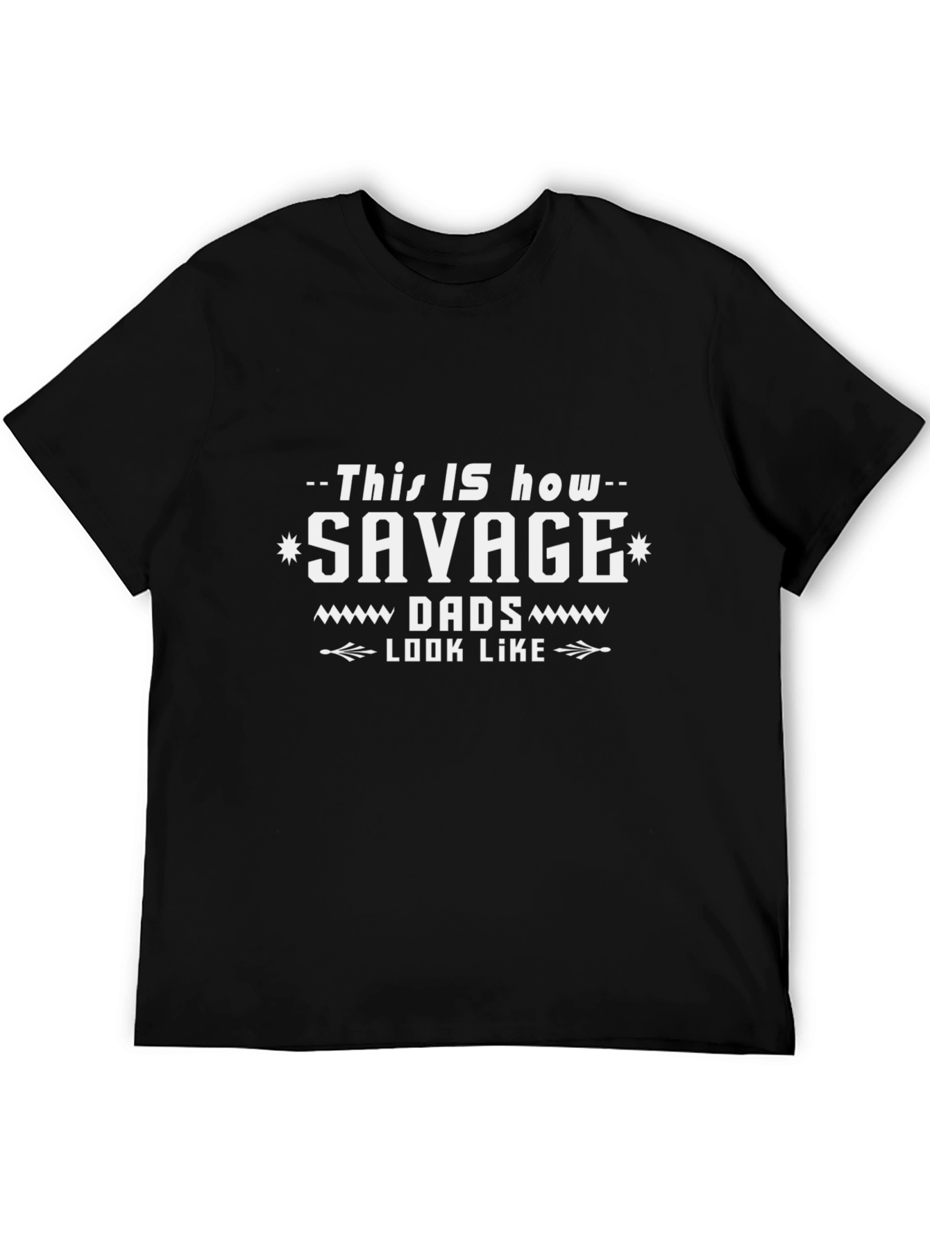 Savage Dads Graphic Tee - Black Cotton T-Shirt