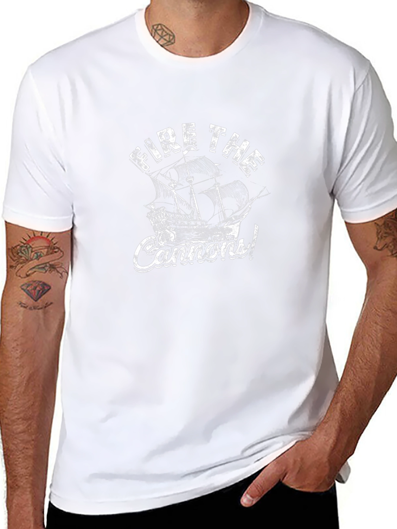 Fire the Cannons! Graphic Black T-Shirt