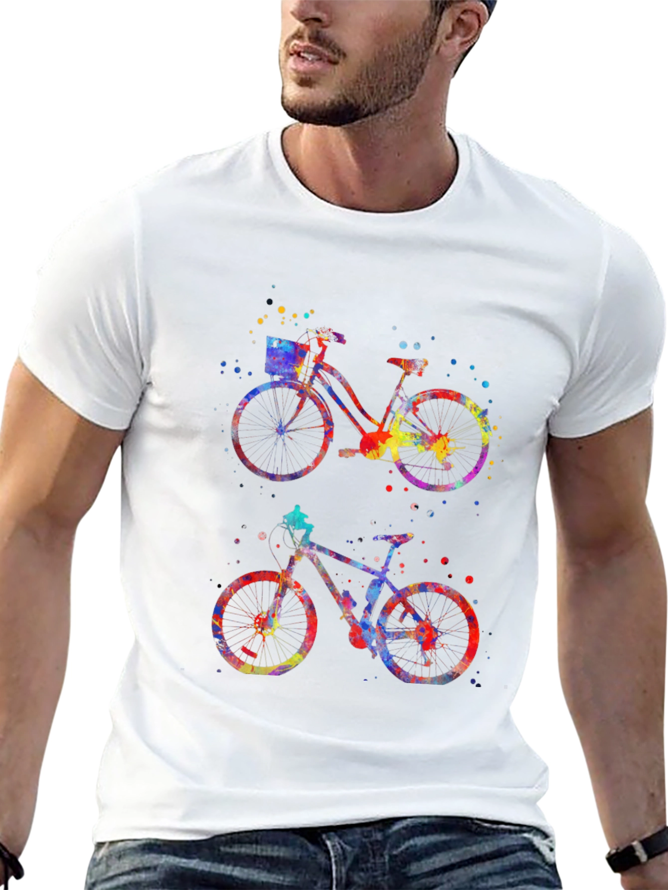 Watercolor Bicycle Graphic Tee