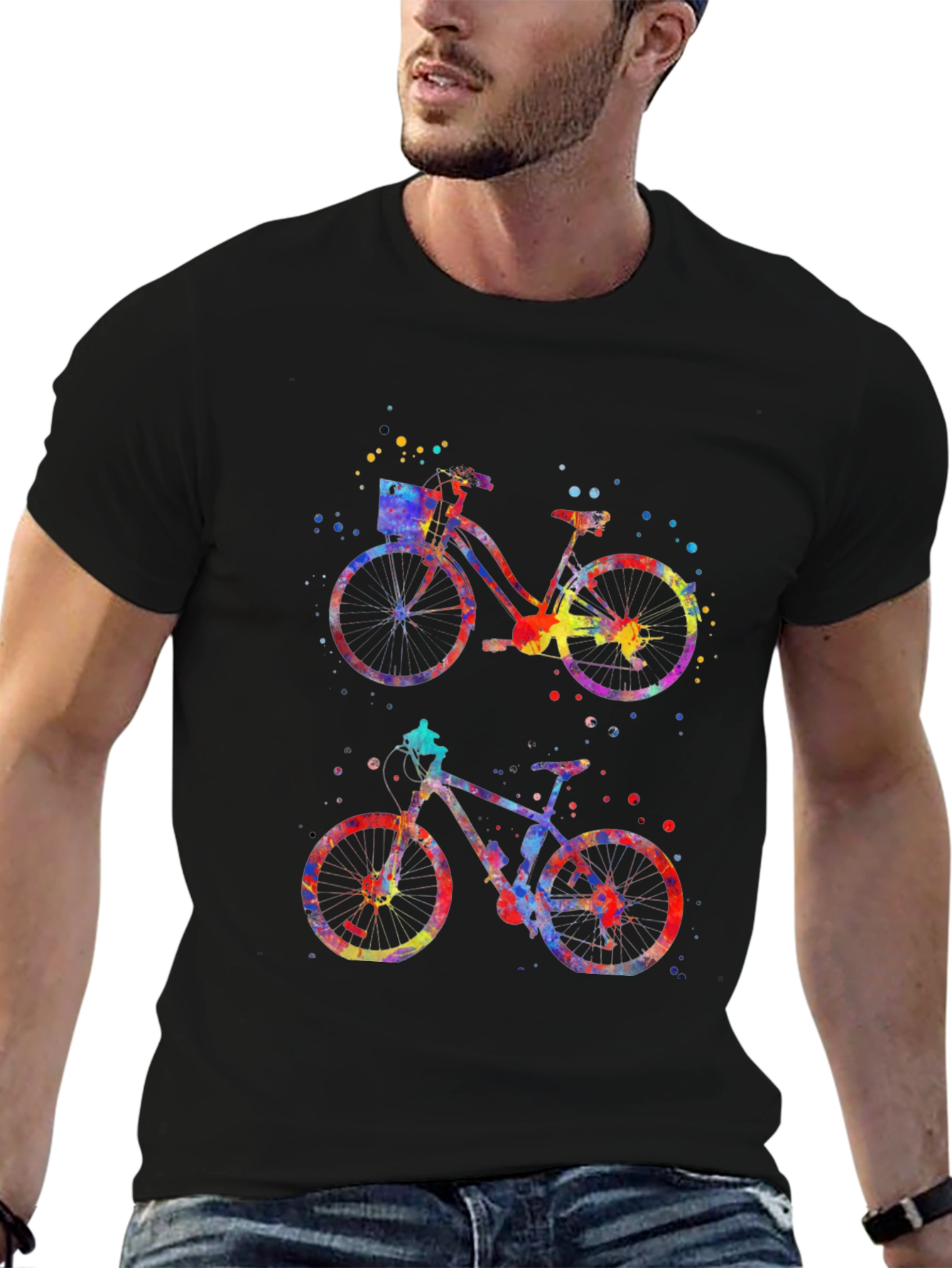 Watercolor Bicycle Graphic Tee