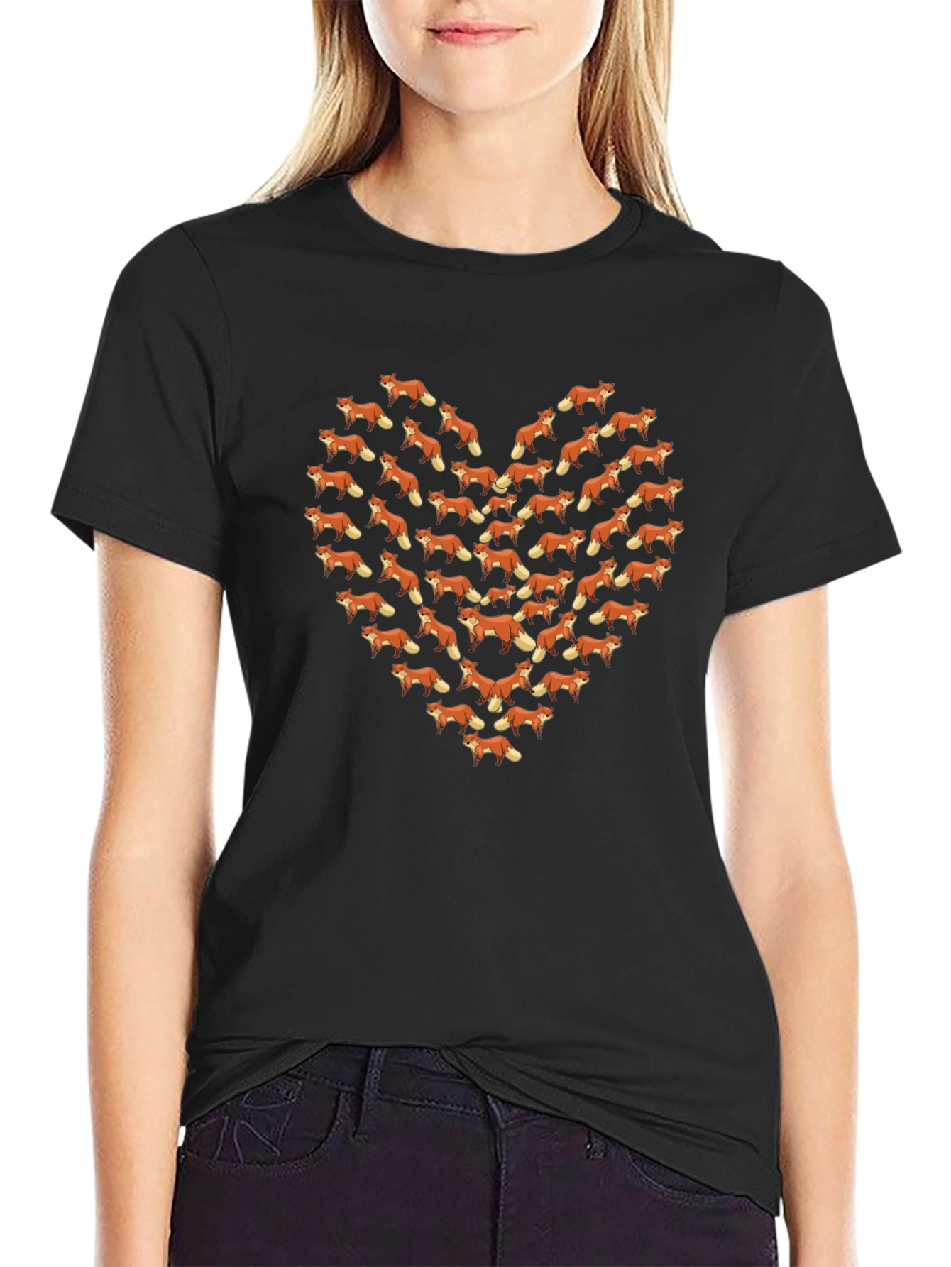 Fox Heart Graphic T-Shirt - Unisex