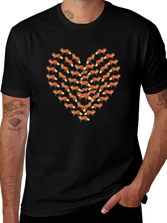 Fox Heart Graphic T-Shirt - Unisex