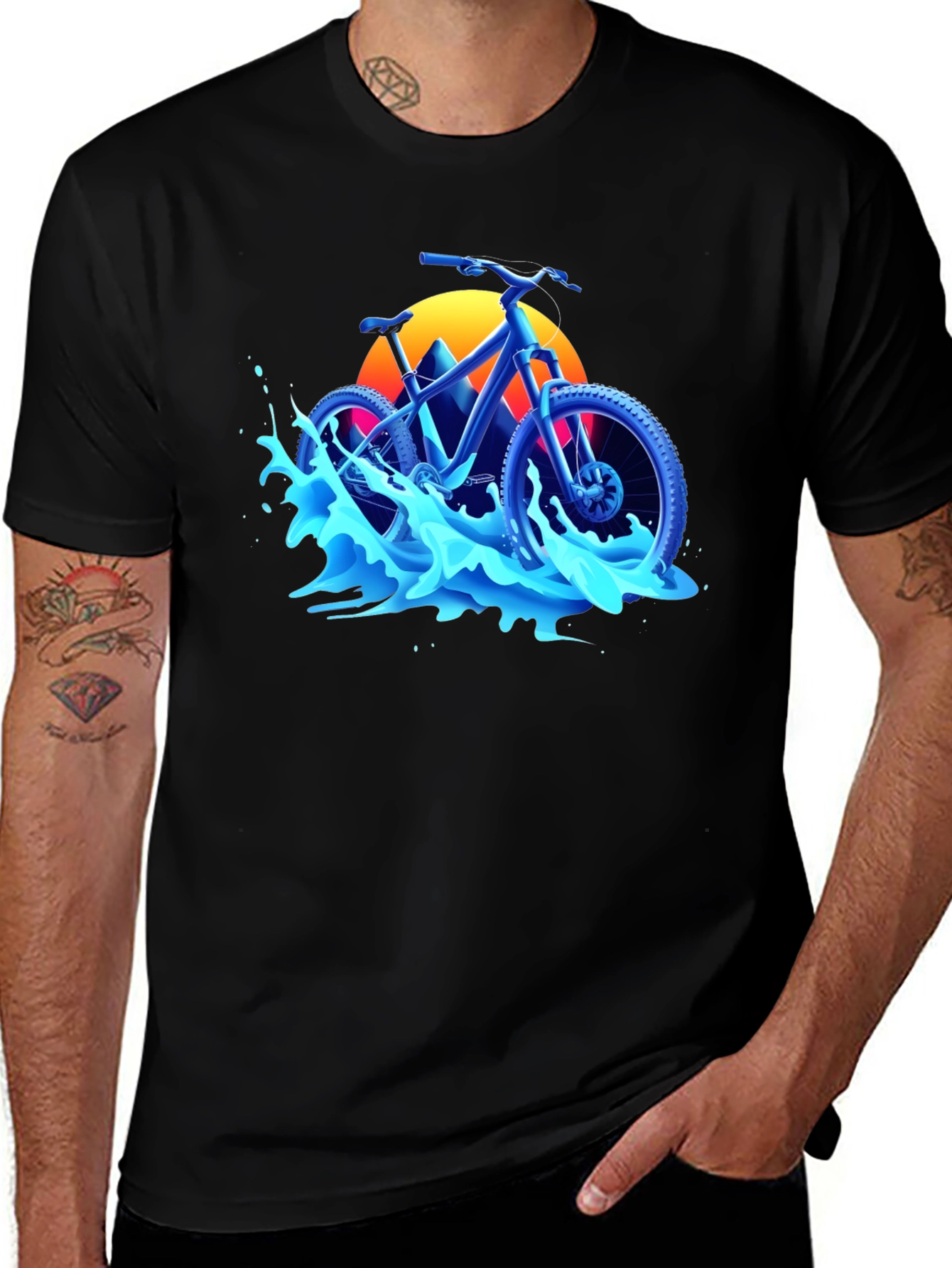 Mountain Bike Graphic Tee - Black