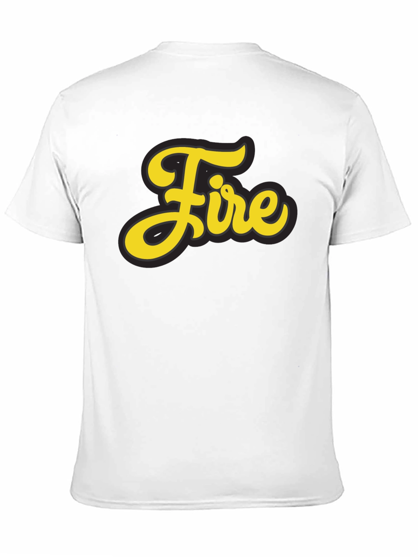 Fire Graphic Print Black T-Shirt