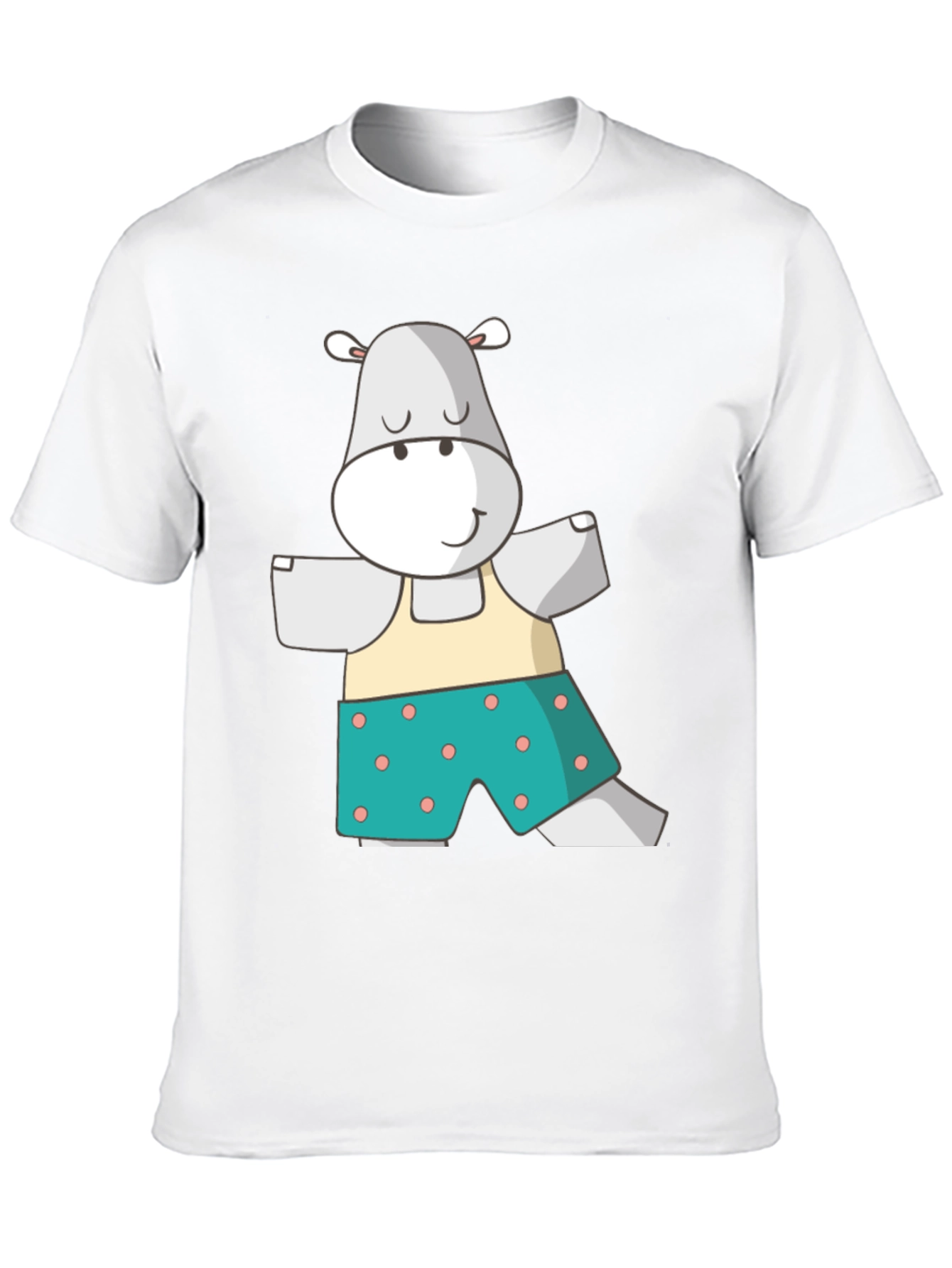 Hippo Yoga Pose T-Shirt - Funny Animal Cartoon Tee